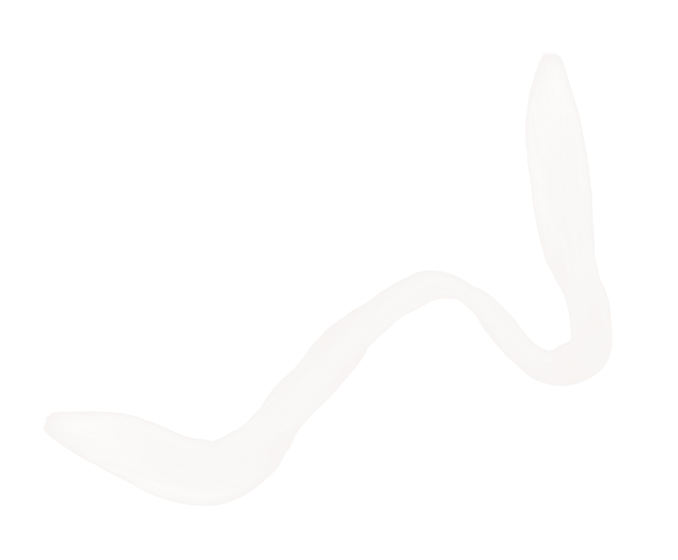 off-white squiggle drawn with watercolour brush