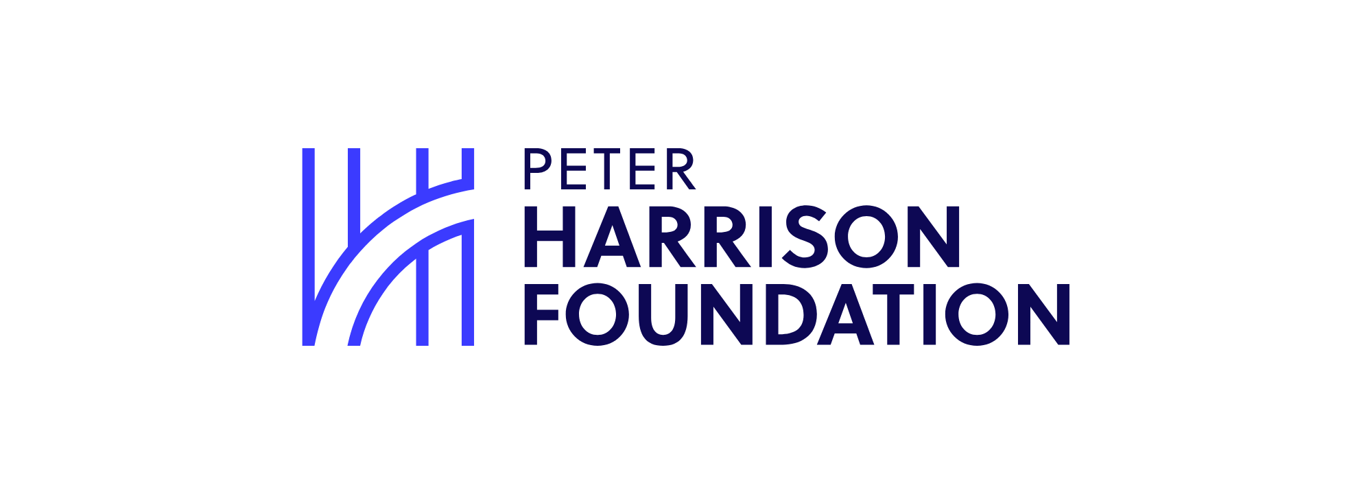Logo of the Peter Harrison Foundation with a stylised 'H' and the words Peter Harrison Foundation next to it.