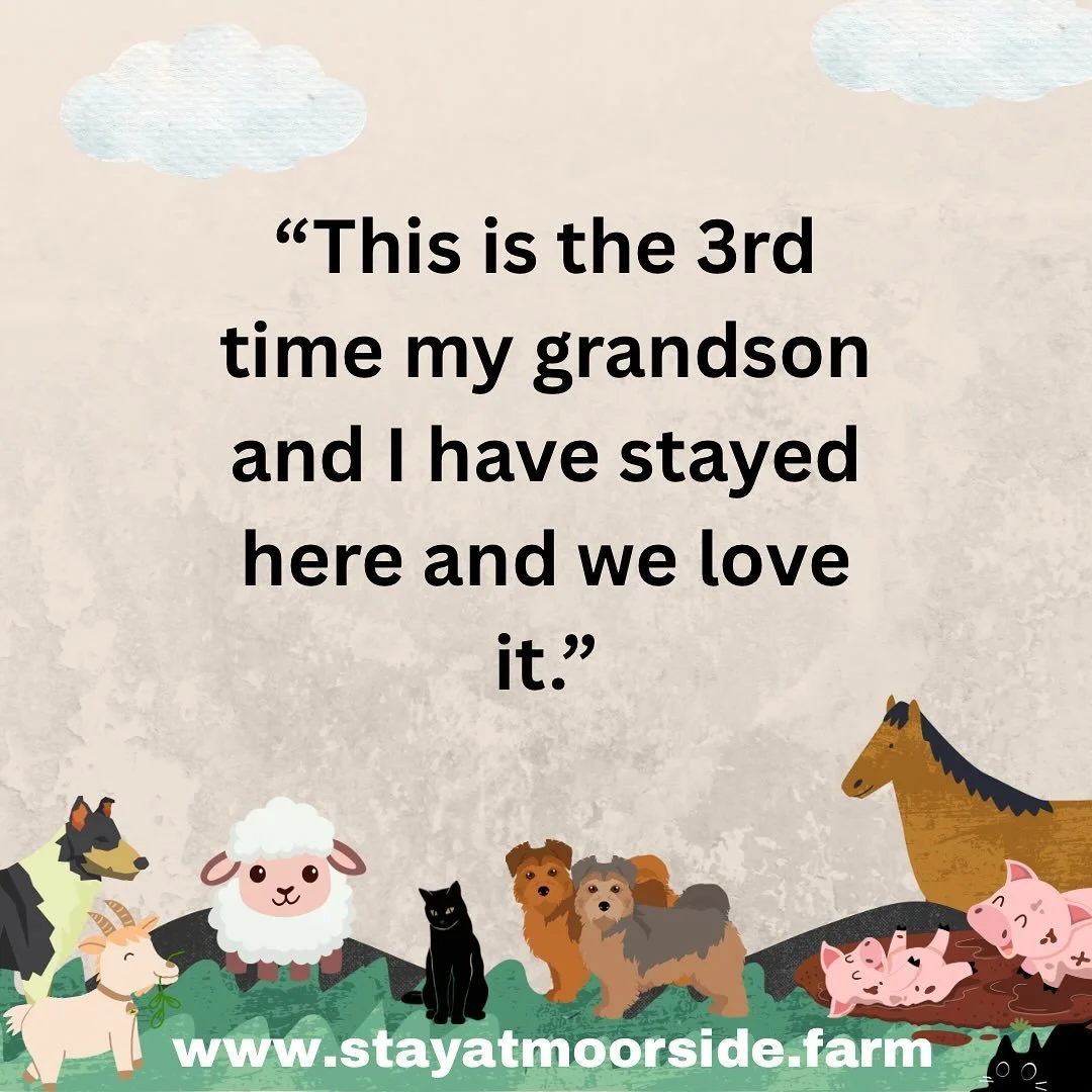 There&rsquo;s nothing better than welcoming back returning guests, it means so much to know families feel at home here at Stay at Moorside Farm 🏡💚

Susan and her grandson have become part of the Moorside family, and we&rsquo;re so happy they&rsquo;