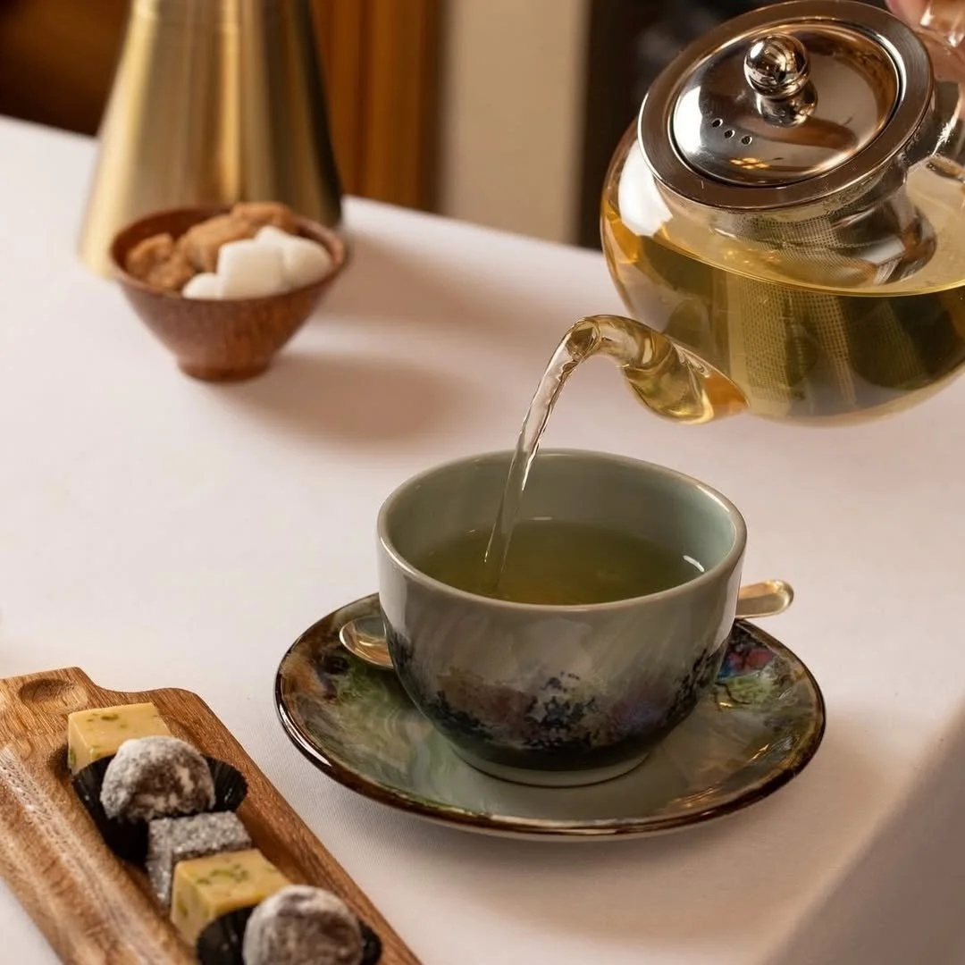 Tea time at Mingary Castle, where sweet treats are served on a bespoke @rewthink petit four board, crafted from fumed European oak 🍵✨

Off-camera is the antiqued brass cloche that we designed to go on top.

📸 @mingary_castle
