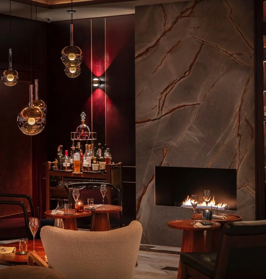 The perfect cosy corner for an autumn evening at Row on 5 🍂

In the corner you can see our bespoke drinks trolley, with its unique raised platform which puts a very special bottle of LOUIS XIII cognac at centre stage.

The trolley's lightweight, fum
