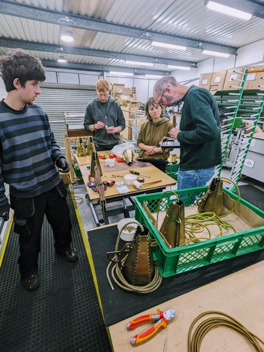 Rewthink lamp making / team building! 💡✨ 

Now that we have over 4, 000 followers, here is a reminder of some of the team: Arthur, Richard, Jessie and Andrew in the rewthink workshop, assembling their lamps ready to take home.

We made the lamp shad