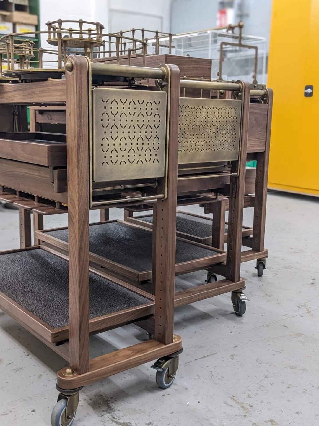 A trio of trolleys in the @rewthink workshop!

Custom-made to order from a range of timbers and metals, each individual trolley is designed to meet our customers' unique needs. 

To make an enquiry, please email us: workshop@rewthink.co.uk.