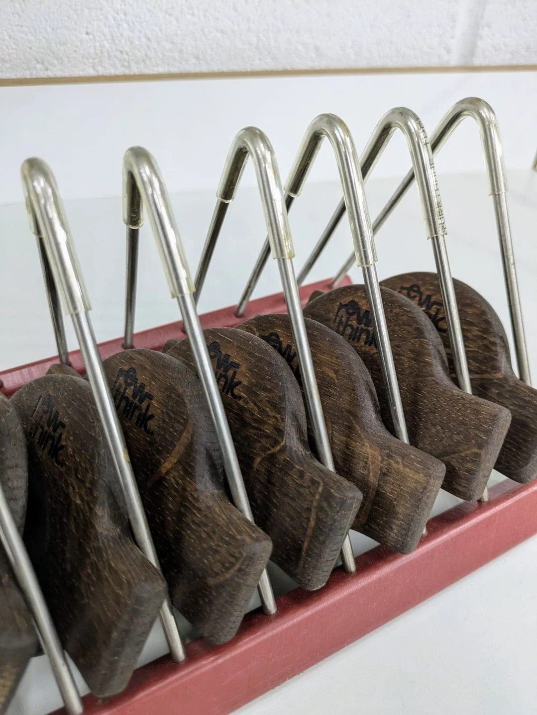 Mini butter boards, drying in the @rewthink workshop after being finished with an eco-friendly plant-based wax oil 🧈🧈🧈