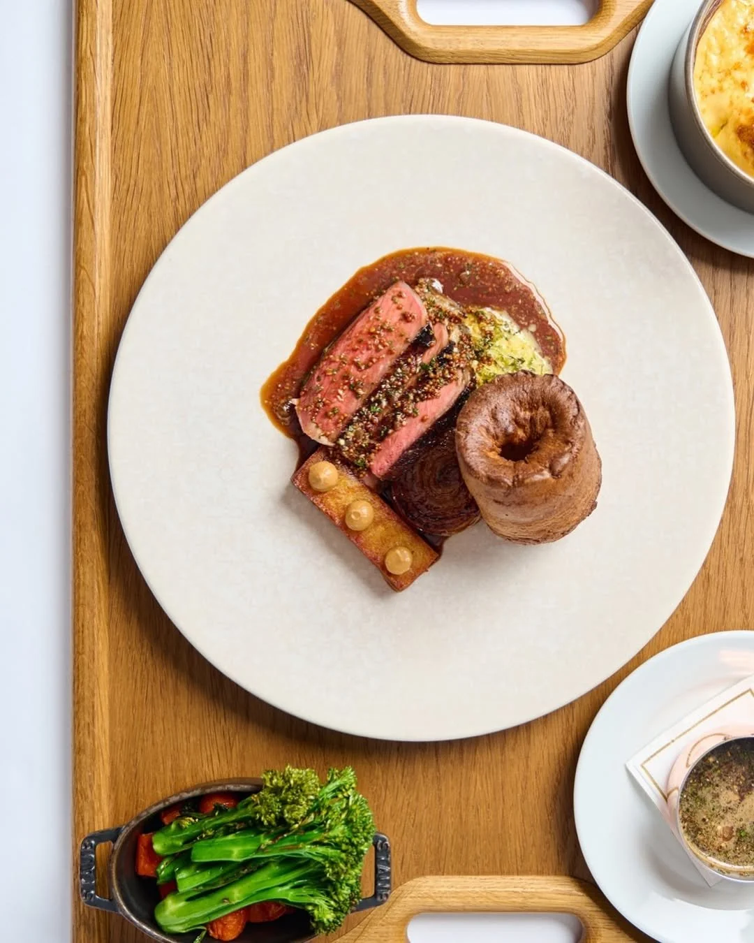 We love this shot of our classic service tray at The Box Tree, which showcases perfectly the benefits of our unique &lsquo;inside-out&rsquo; handles and flat-profile design that allows plate rims to oversail the edges.

More space for plates = a more