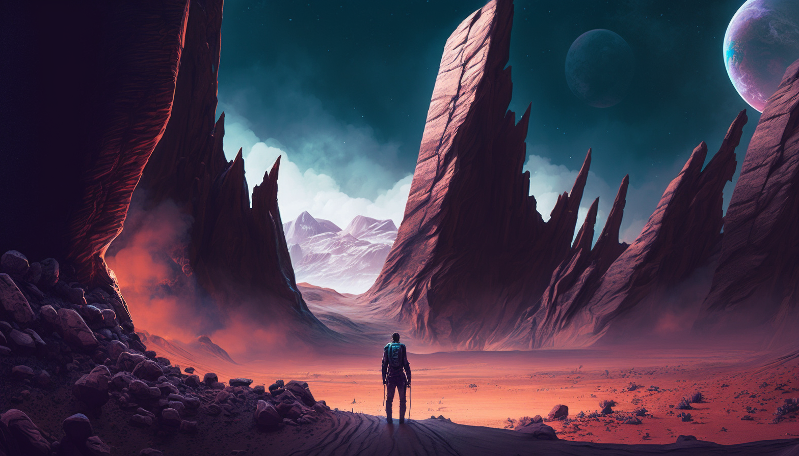 Justus102_A_lonely_astronaut_standing_on_a_desolate_alien_plane_95e703ef-0f88-46cc-91cc-58f1dcd251ba.png
