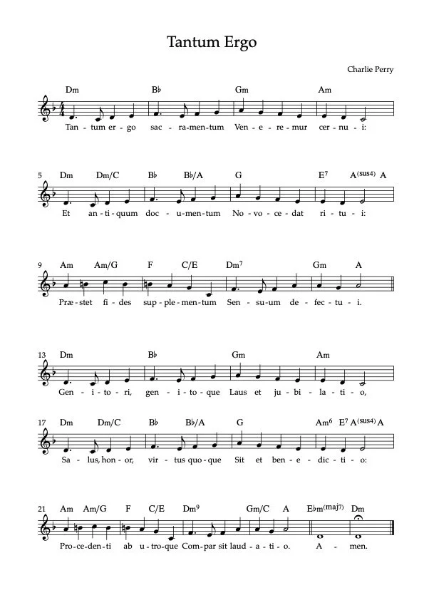 Tantum Ergo (Voice and Piano)