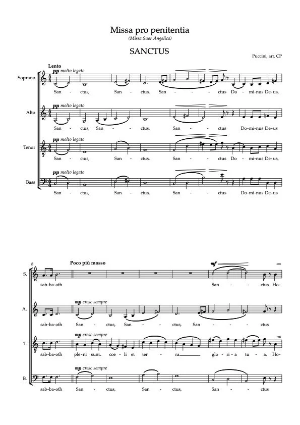 Missa Suor Angelica (SATB Org) - Puccini/Perry