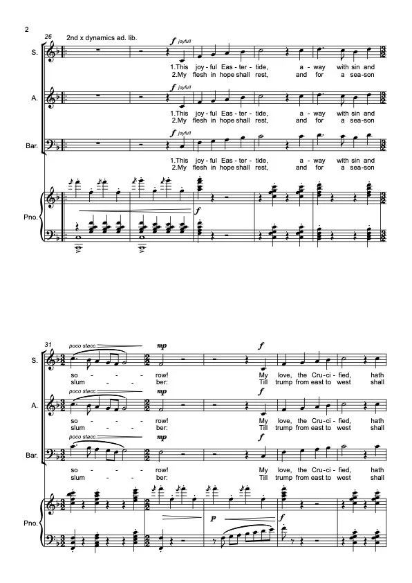 This Joyful Eastertide - trad. arr. Perry (SAB Piano)