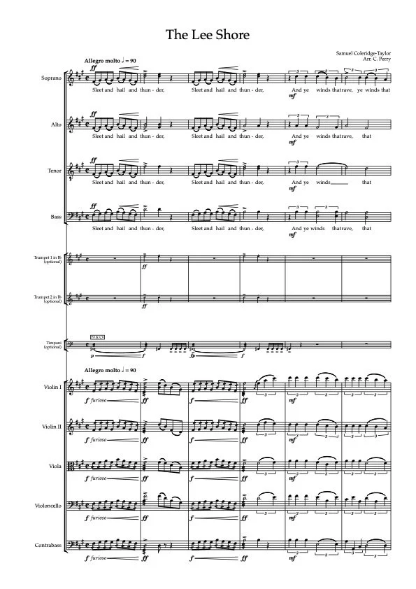 The Lee Shore - Samuel Coleridge-Taylor arr. Perry for Chamber Orchestra and Choir