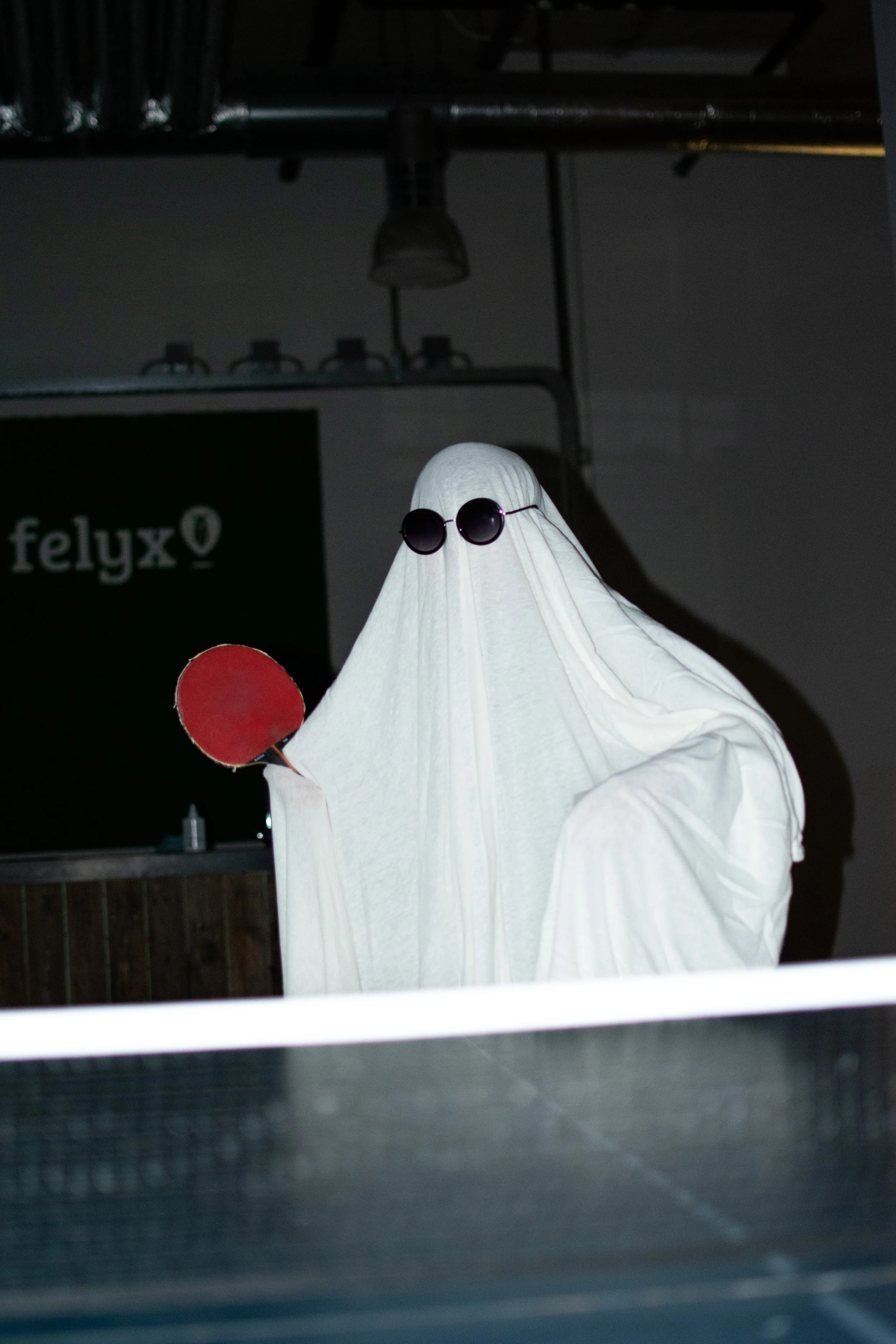 Ghost playing pingpong
