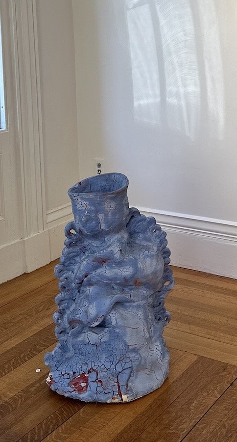 Mark Cooper . Blue Vase 2023 . Ceramic, glaze . 28" x 18" x 18"