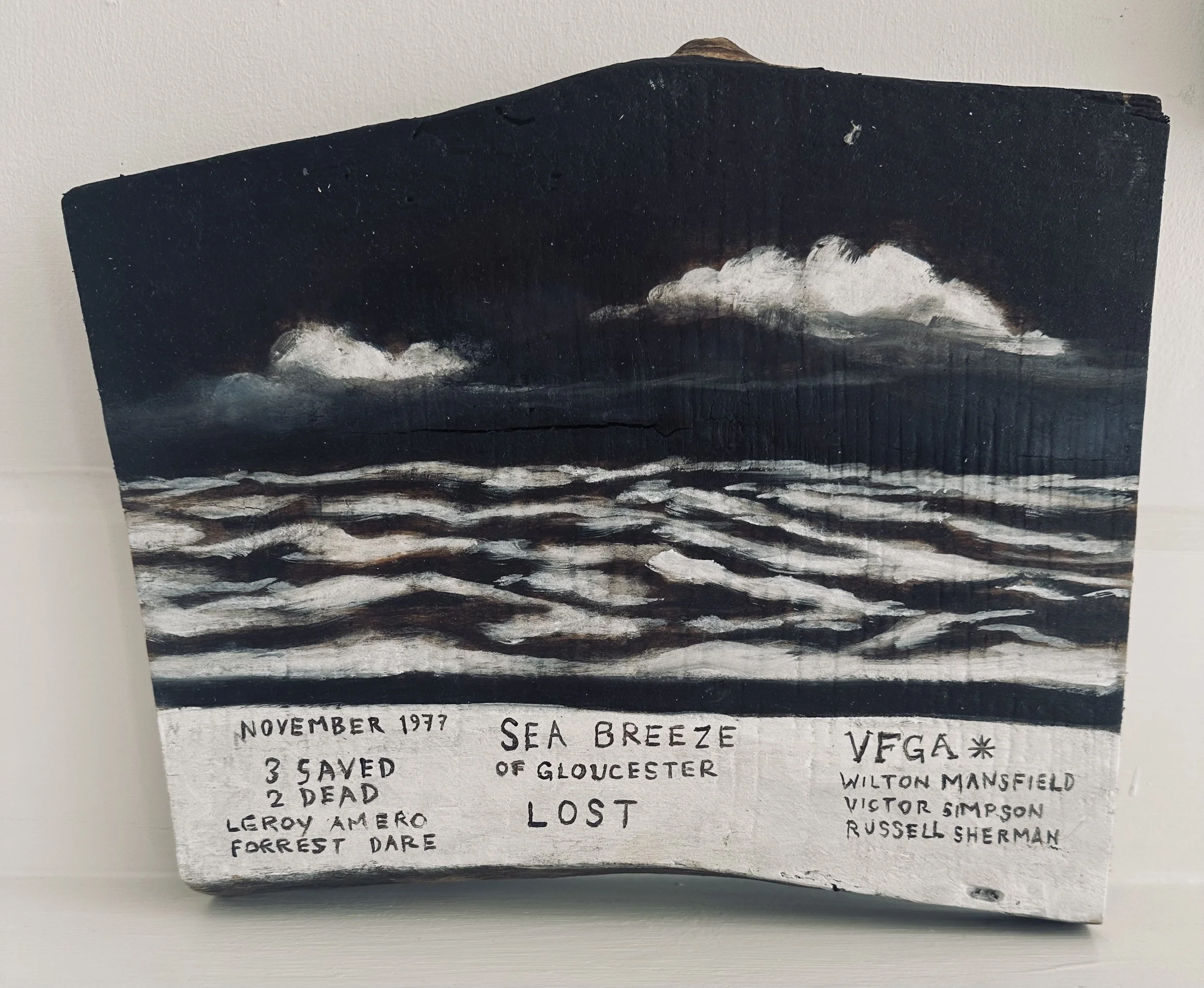 Sea Breeze of Gloucester . Lost November 1977 . Oil on wood