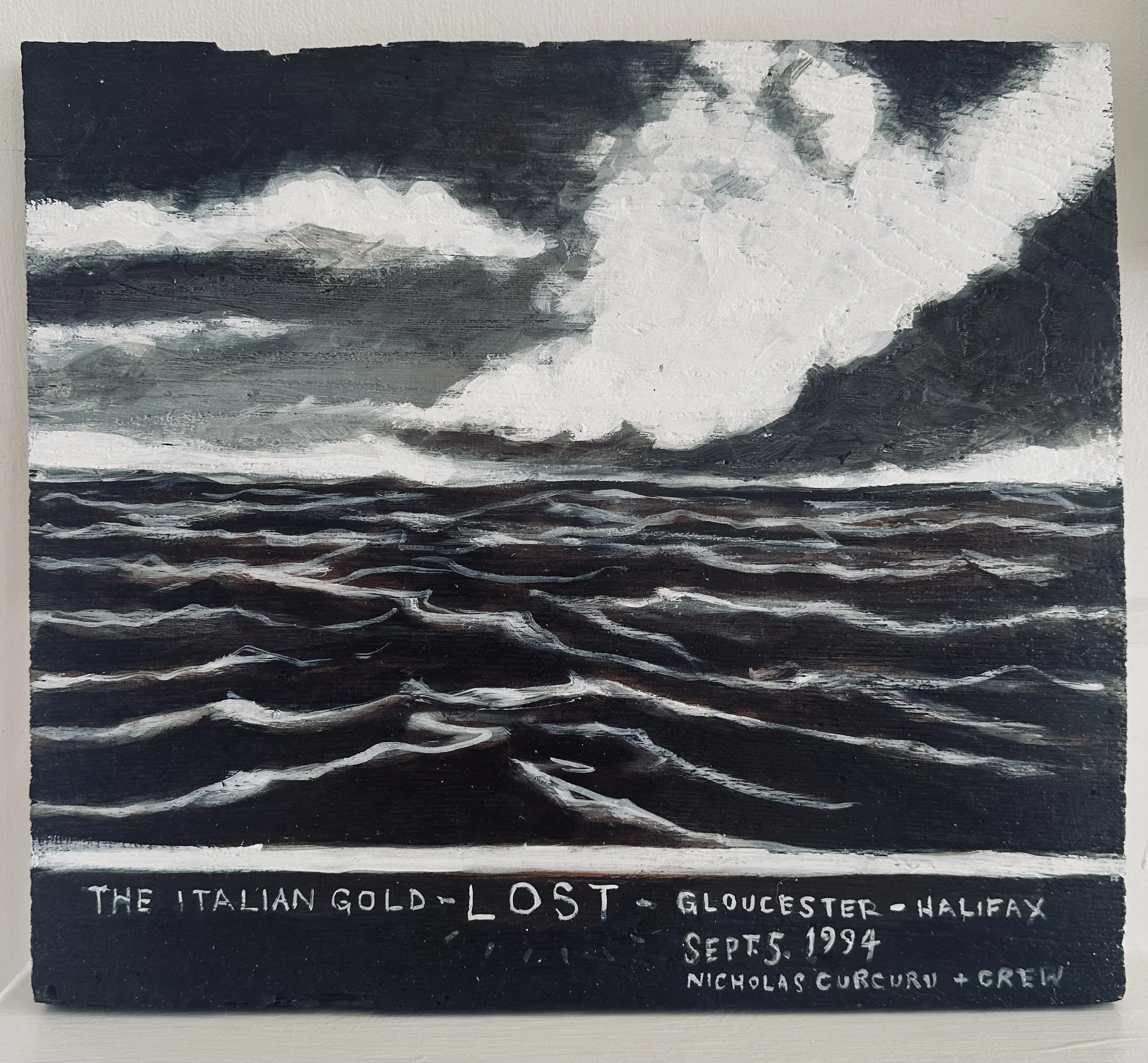The Italian Gold . Lost Sept 5 1994 . Oil on wood