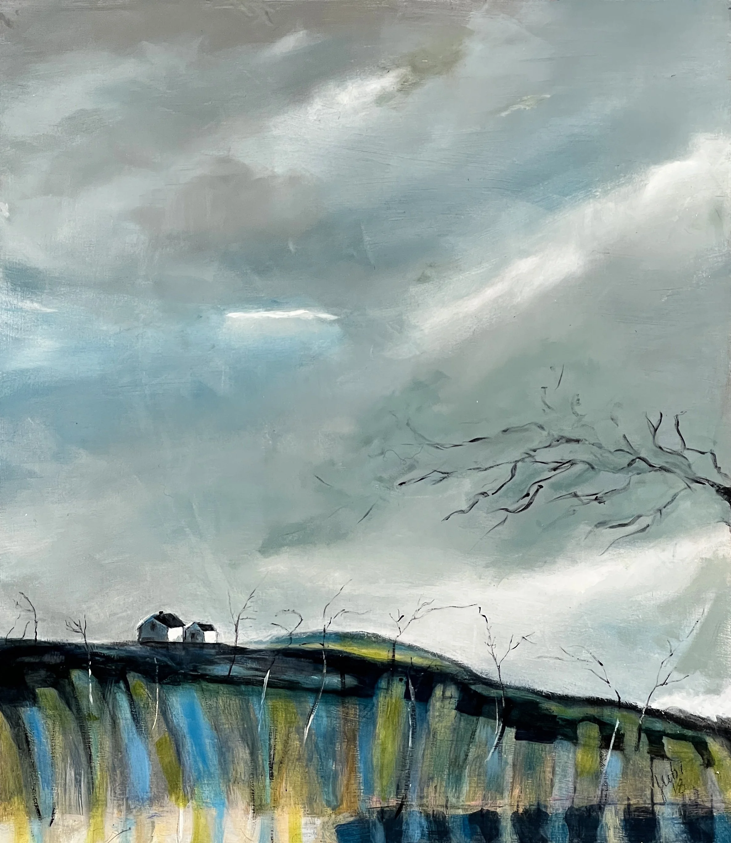 Pia Juhl Nadel . Late Day 2008 . Acrylic on canvas . 16" x 16"