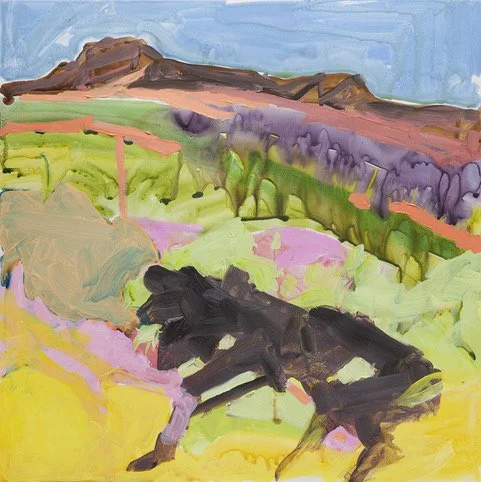 The Hills 2026 . Acrylic on Yupo paper on board . 24" x 24" 