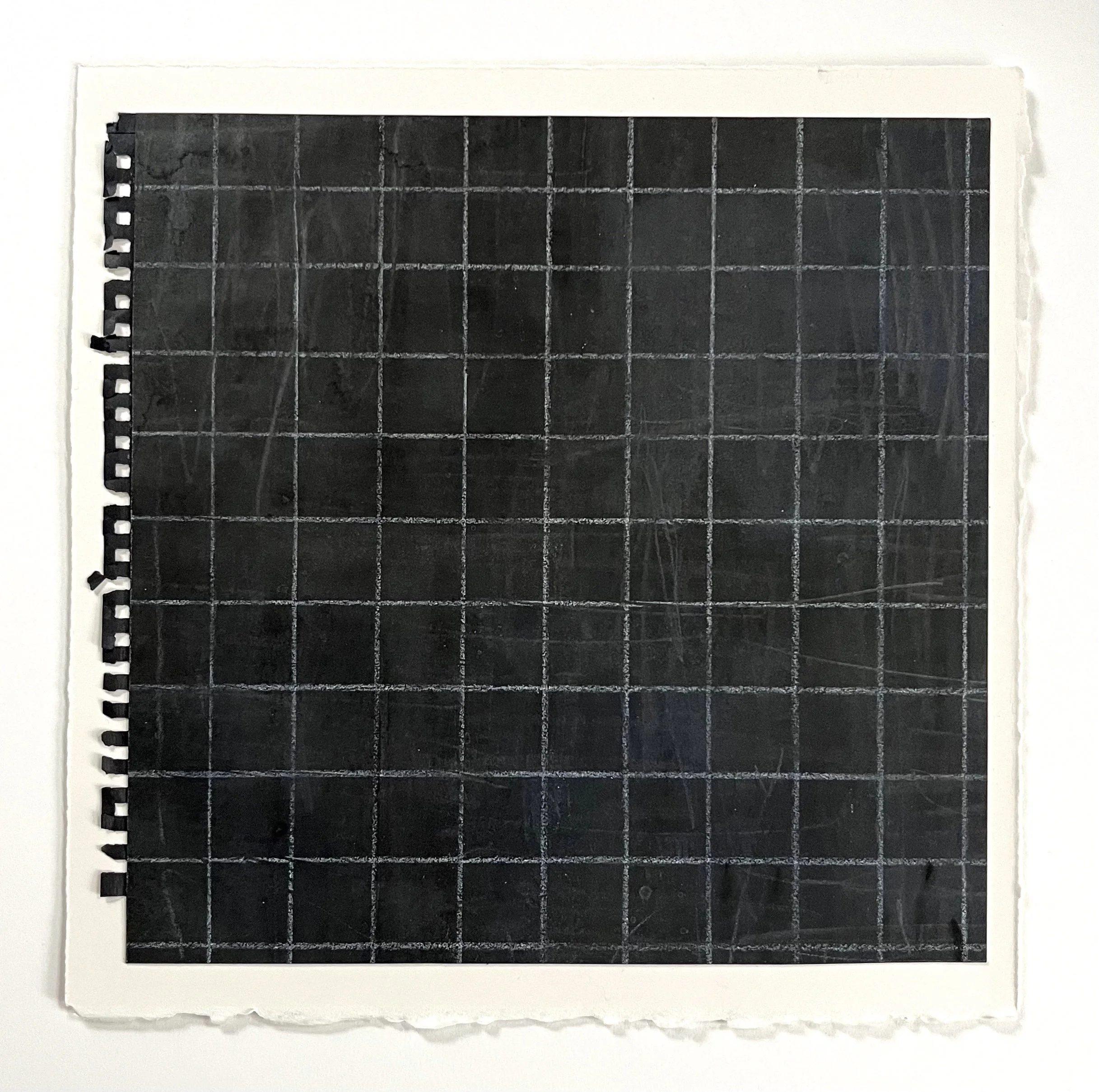 Not at the Center 2022 . Gouache, pencil, graphite on paper . 11"x11"