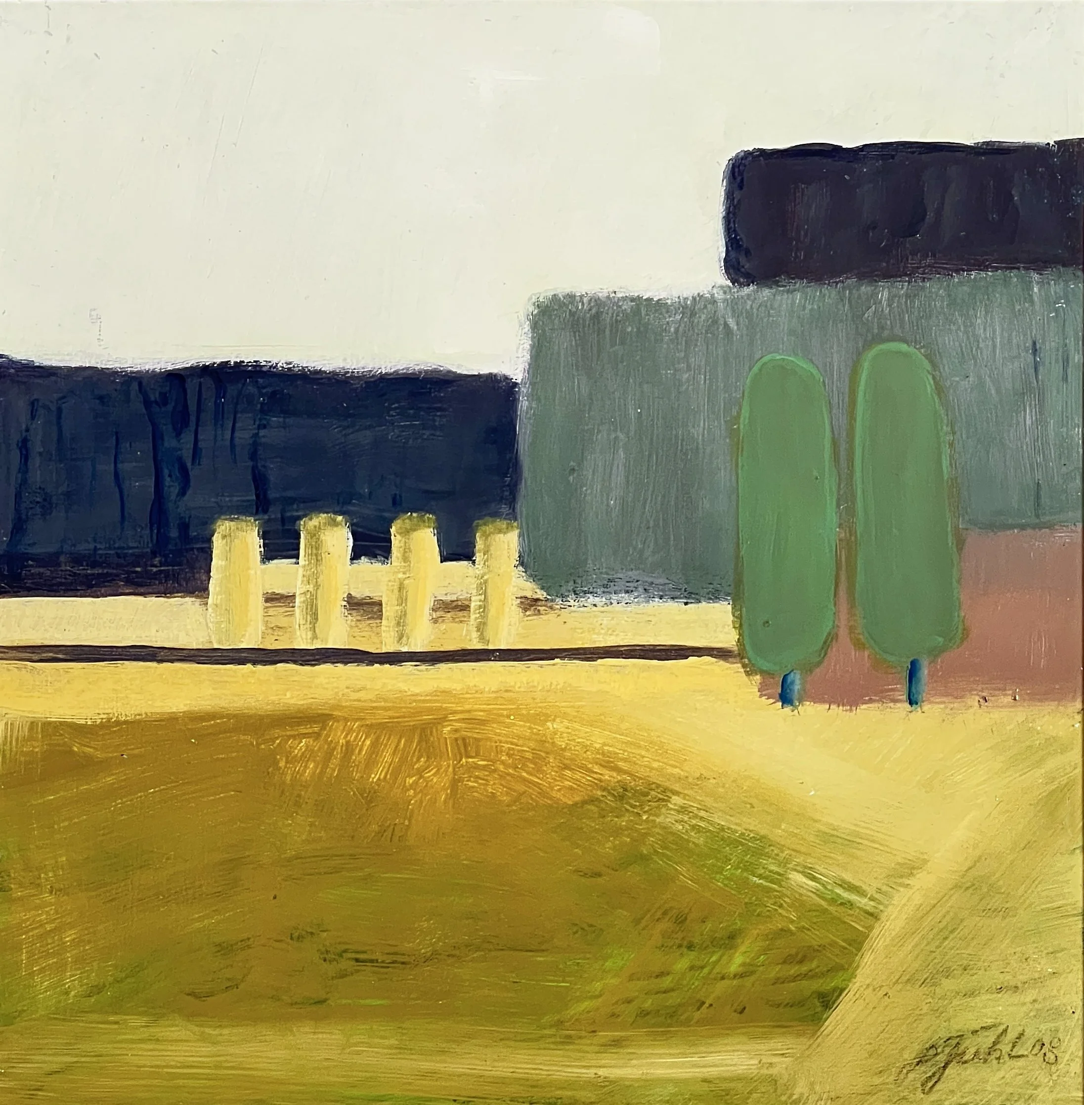 Pia Juhl Nadel . Landscape 3 2022 . Acrylic on canvas . 12" x 12"