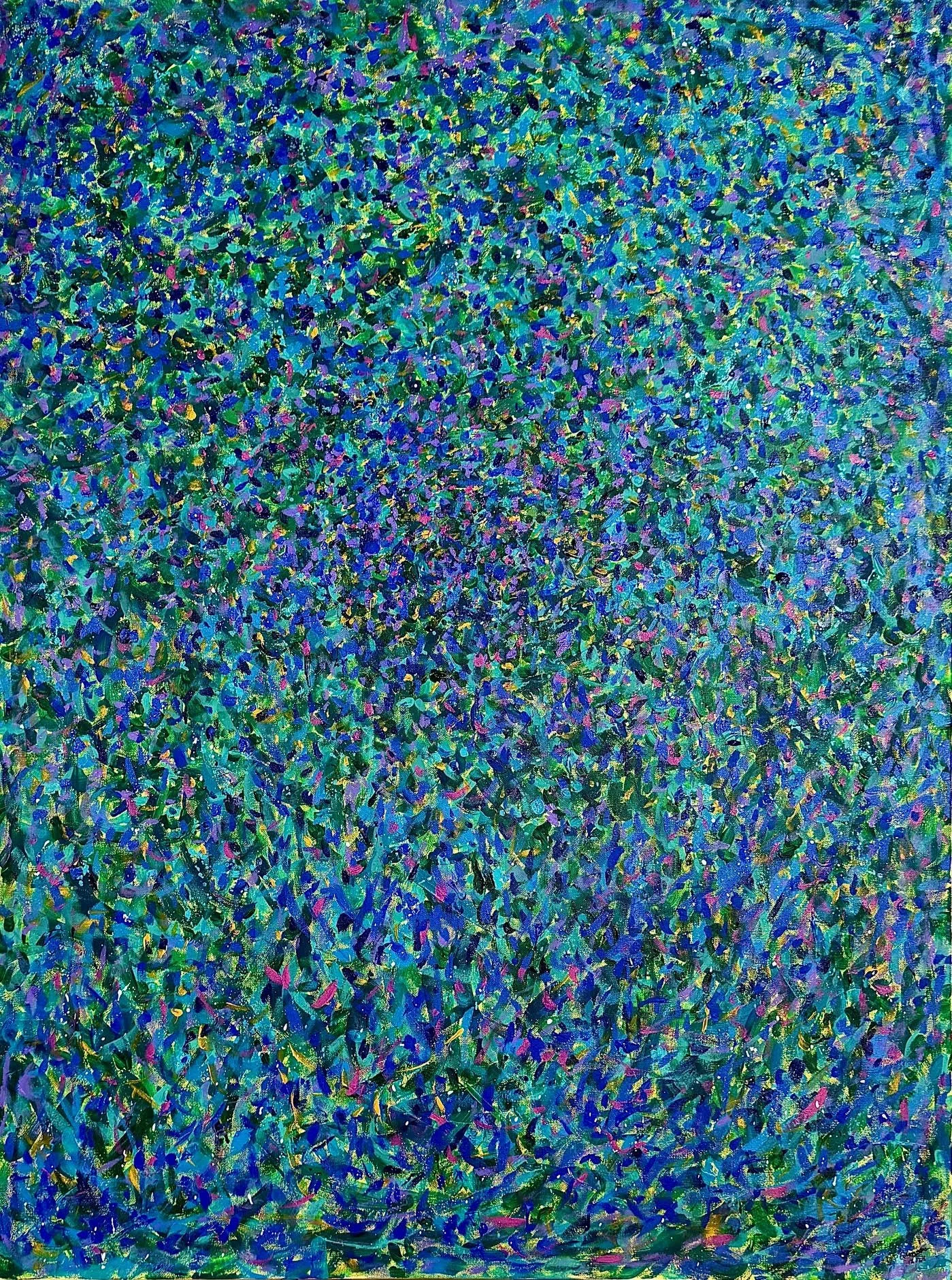 Mountaintop Bliss . Acrylic on canvas . 48" x 36"