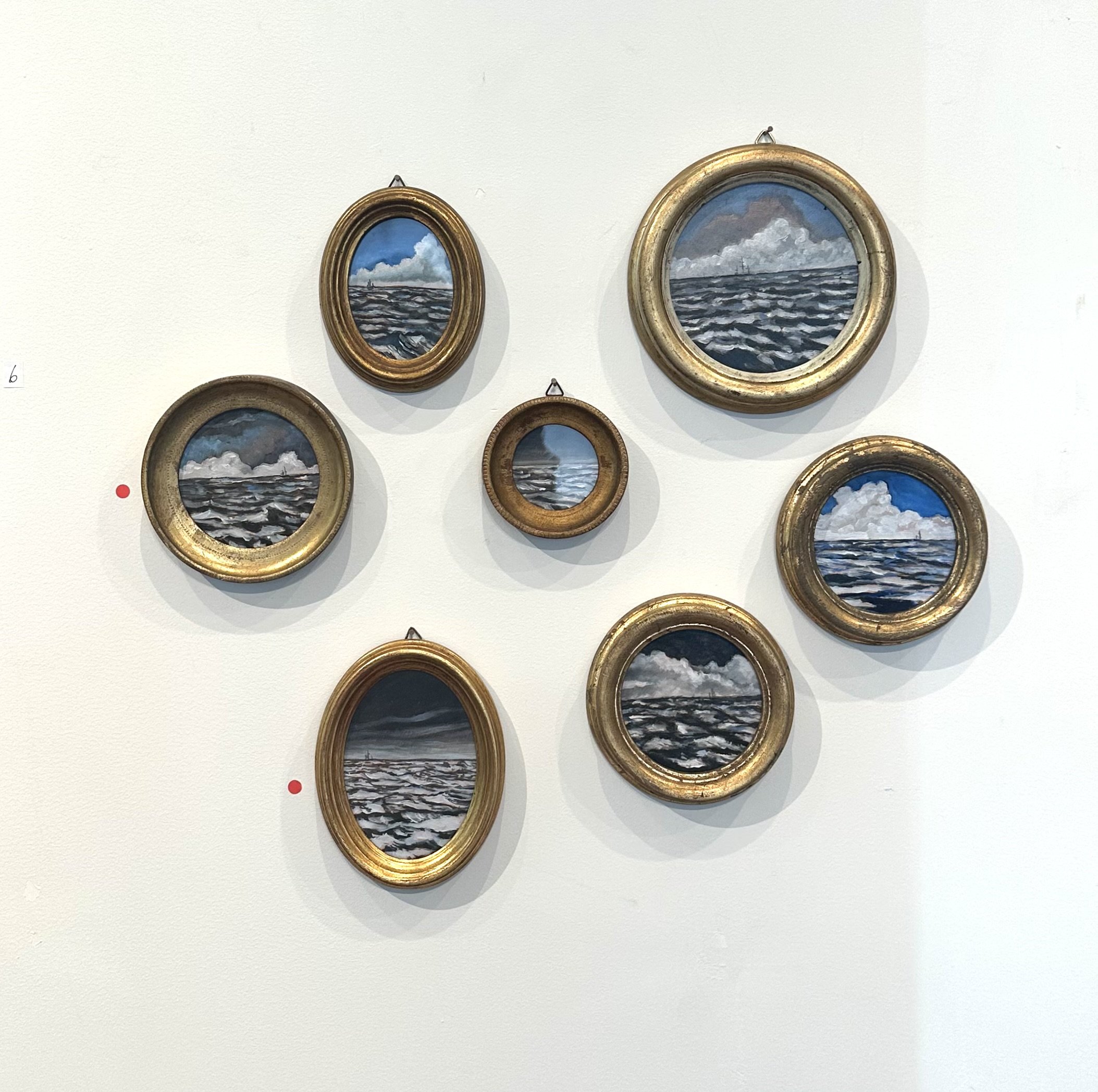 Group of miniature oil paintings in vintage frames . from the series PGR 2023