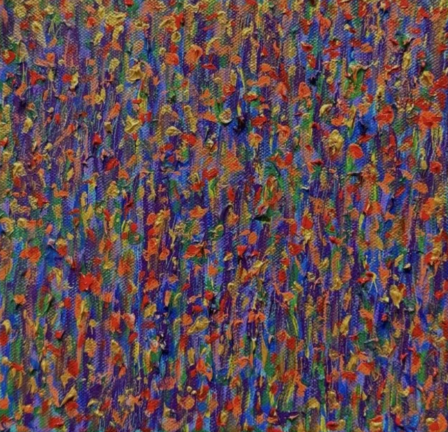 Poppies 2024 . Acrylic on canvas . 8" x 8"