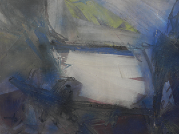 Morning Blues . Oil based enamel on canvas.png