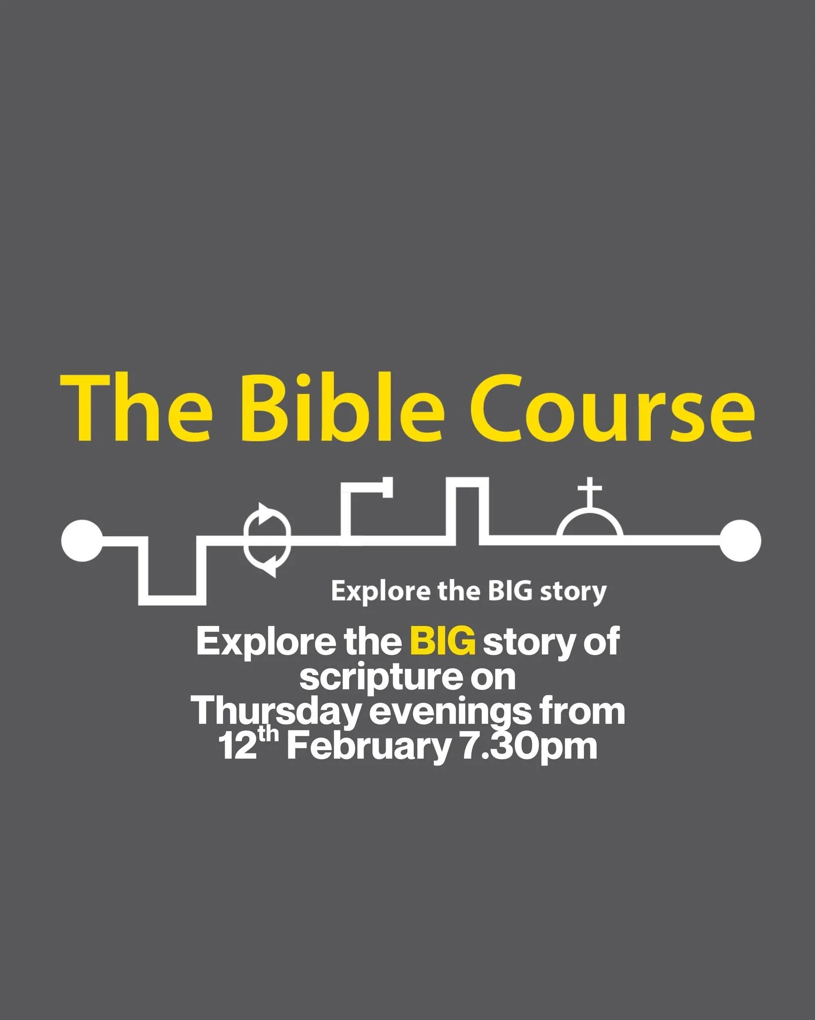 📖 Discover the Big Picture of God&rsquo;s Story!
Join us Thursday evenings from 12th Feb at 7:30pm for an engaging Bible course as we explore the story of Scripture&mdash;from Genesis to Revelation&mdash;and see how it connects to our lives today.

