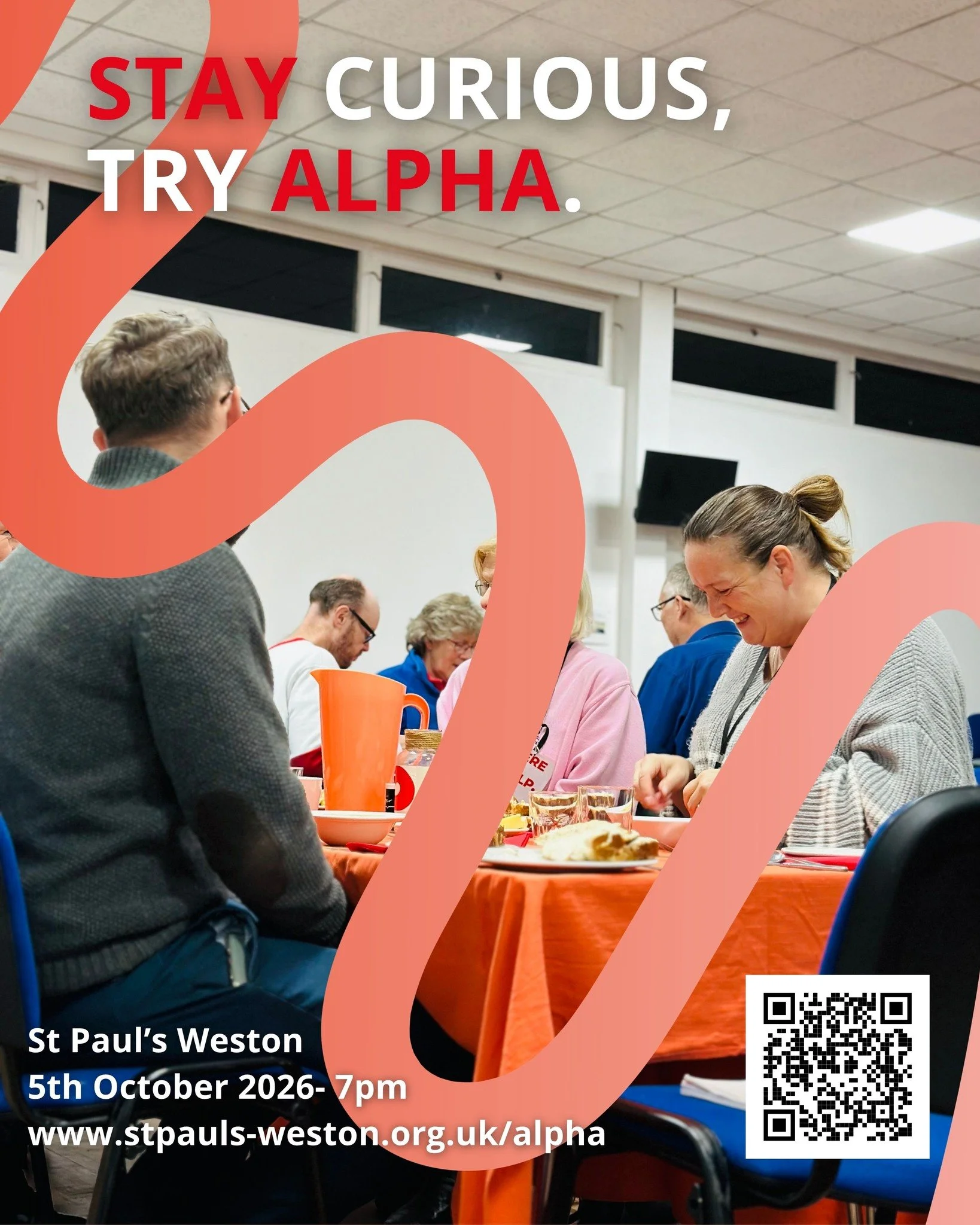 ✨ Got questions about life, faith and meaning?

Alpha starts Monday 5 October at 7pm! 🙌
Alpha is a space to explore the big questions of life, faith and meaning over good food, honest conversation and no pressure.

Whether you&rsquo;ve got loads of 