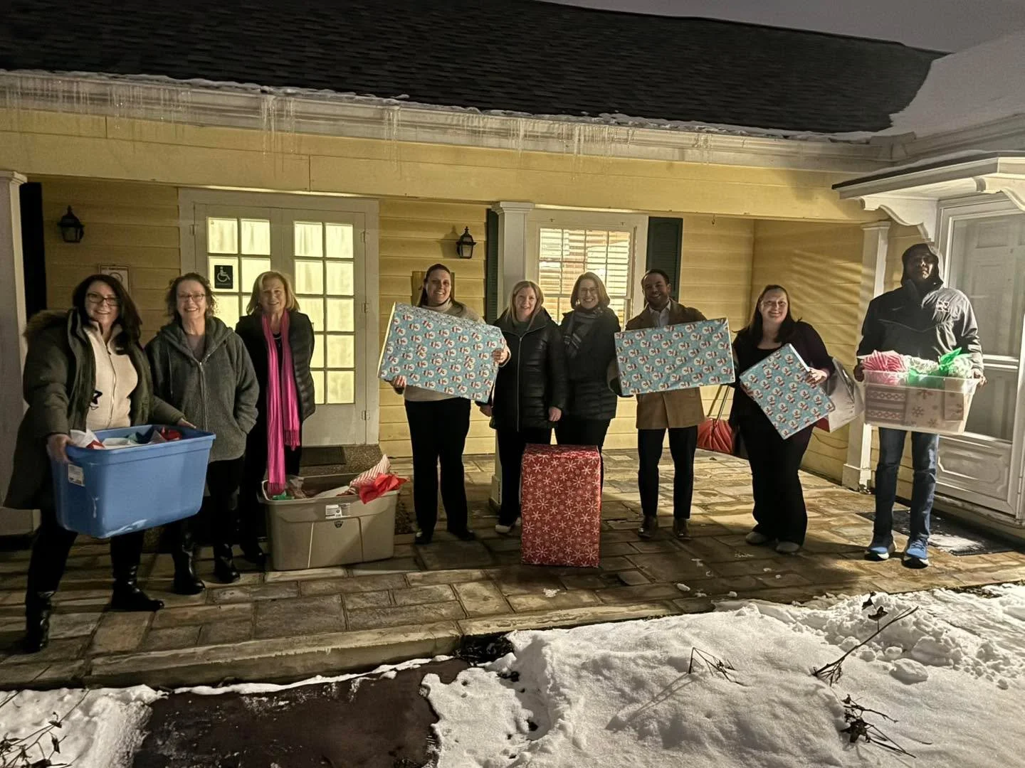 Our wonderful board and team got to deliver gifts to our clients last night. We are so grateful to everyone who gave presents, time and money to make this Holiday season great for our community members. 

If you didn&rsquo;t get a chance to give, you