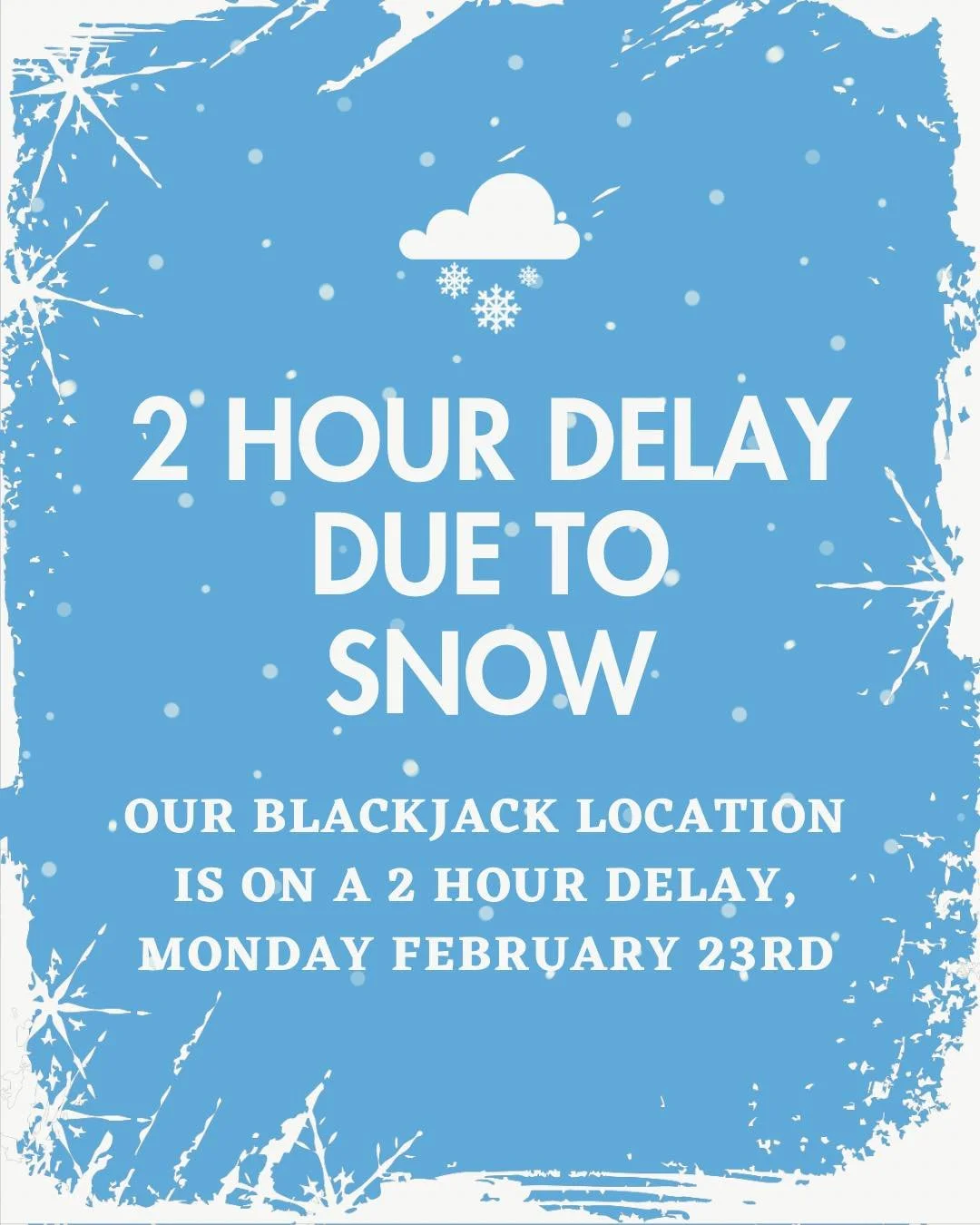 Our Mt. Vernon/ Knox County location is on a 2 hour delay. Thank you for your understanding and please be safe!