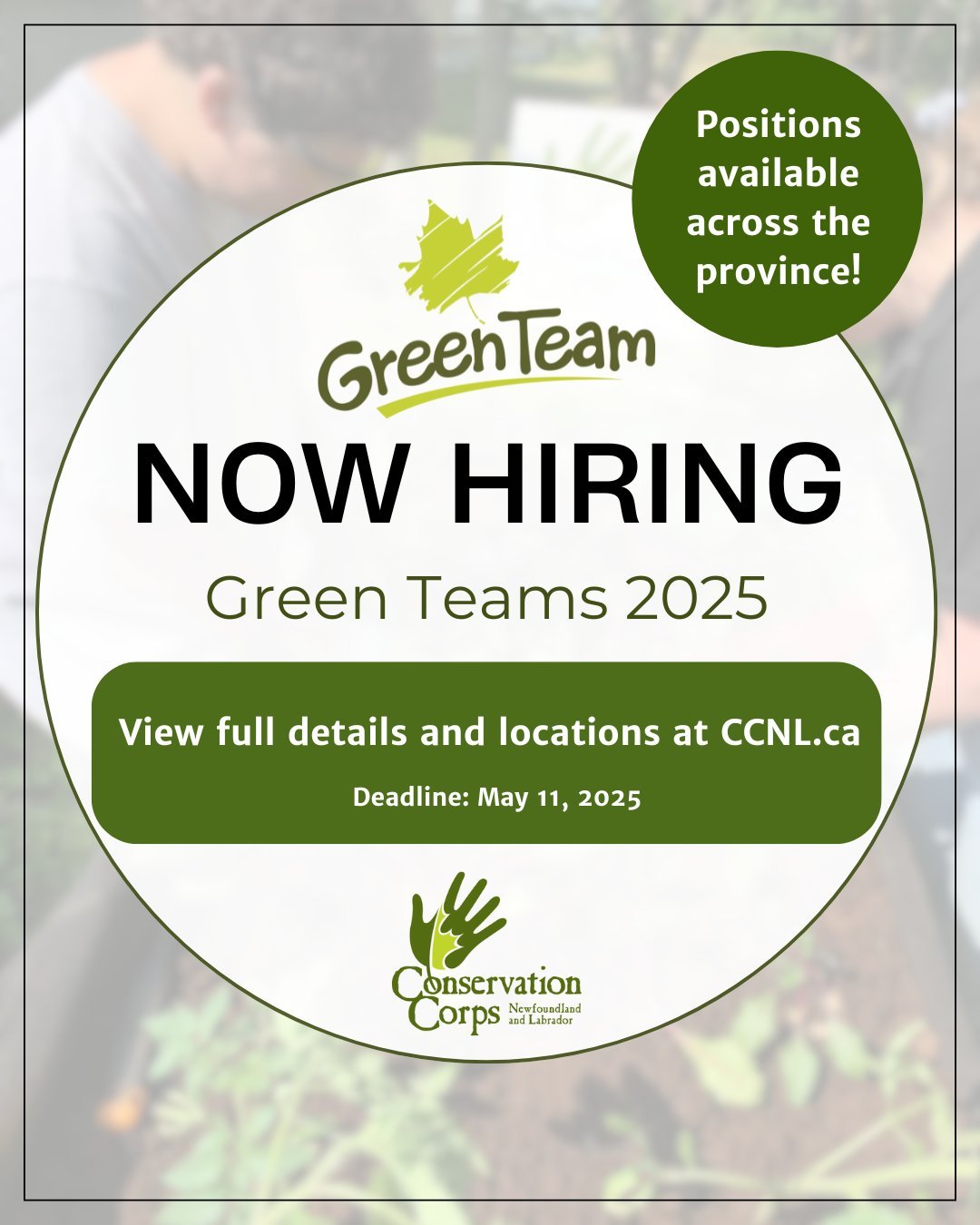 Looking for More Than Just a Summer Job? ๐ The Green Team is your chance to spend 8 weeks getting paid to work in environmental and/or cultural conservation, meet new people, and work with some of our amazing community partners! Visit our website fo