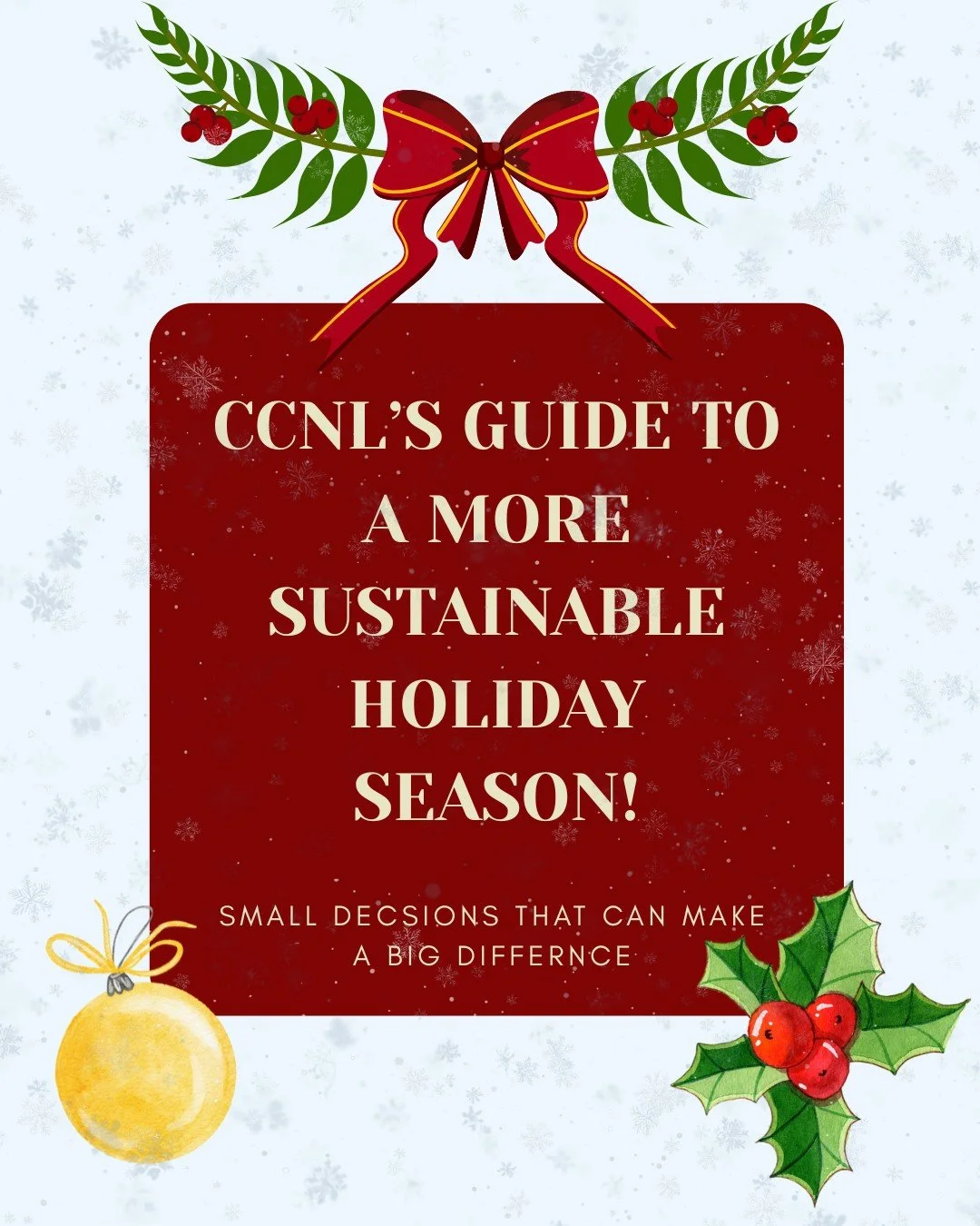 🎄Let&rsquo;s Make This Holiday Season a Little Greener! 🎄The holiday season is a time for gathering, giving, and enjoying the little things; it&rsquo;s also a great opportunity to make choices that are kinder to the planet. With a few simple swaps,