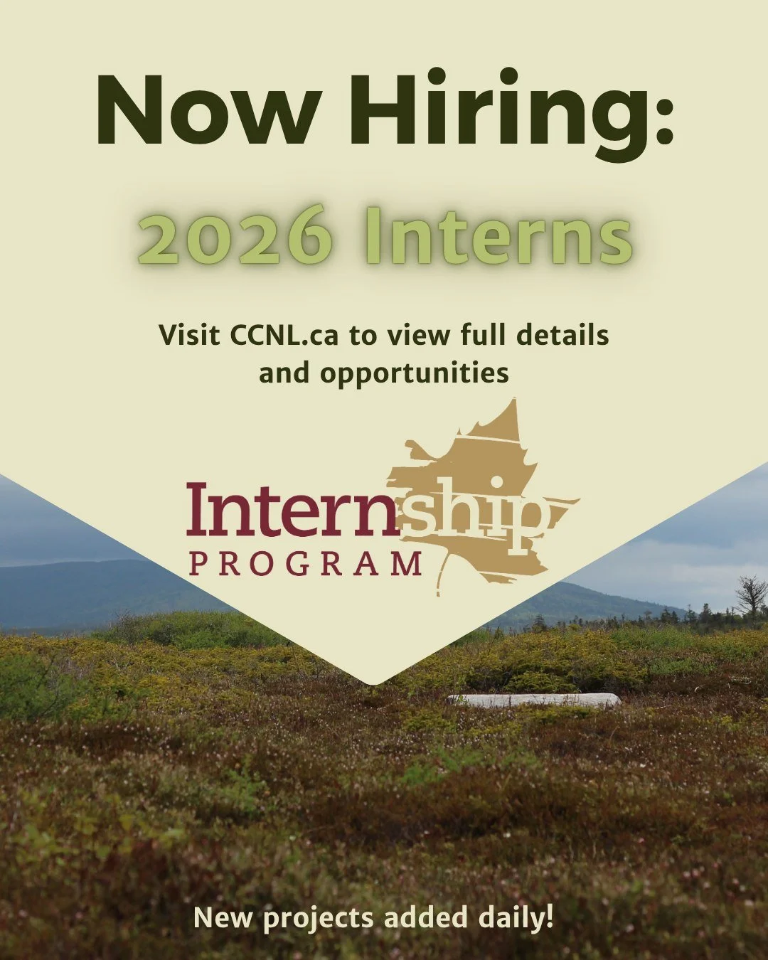 We're now hiring interns! CCNL is so fortunate to work with such amazing communities and partners through our internship program. We have wonderful projects spread across the province this year, please visit our website at ccnl.ca to view full detail