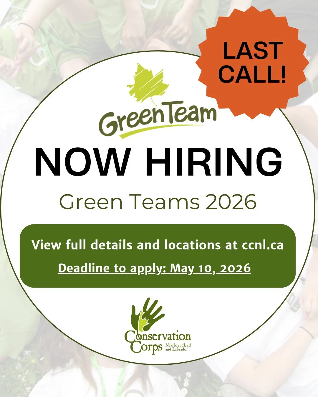 🚨Deadline to apply is quickly approaching! 🚨

Are you looking for a meaningful summer job? Apply to CCNL's Green Team Program. This is an 8-week paid summer position providing meaningful work in environmental and cultural conservation. We have avai