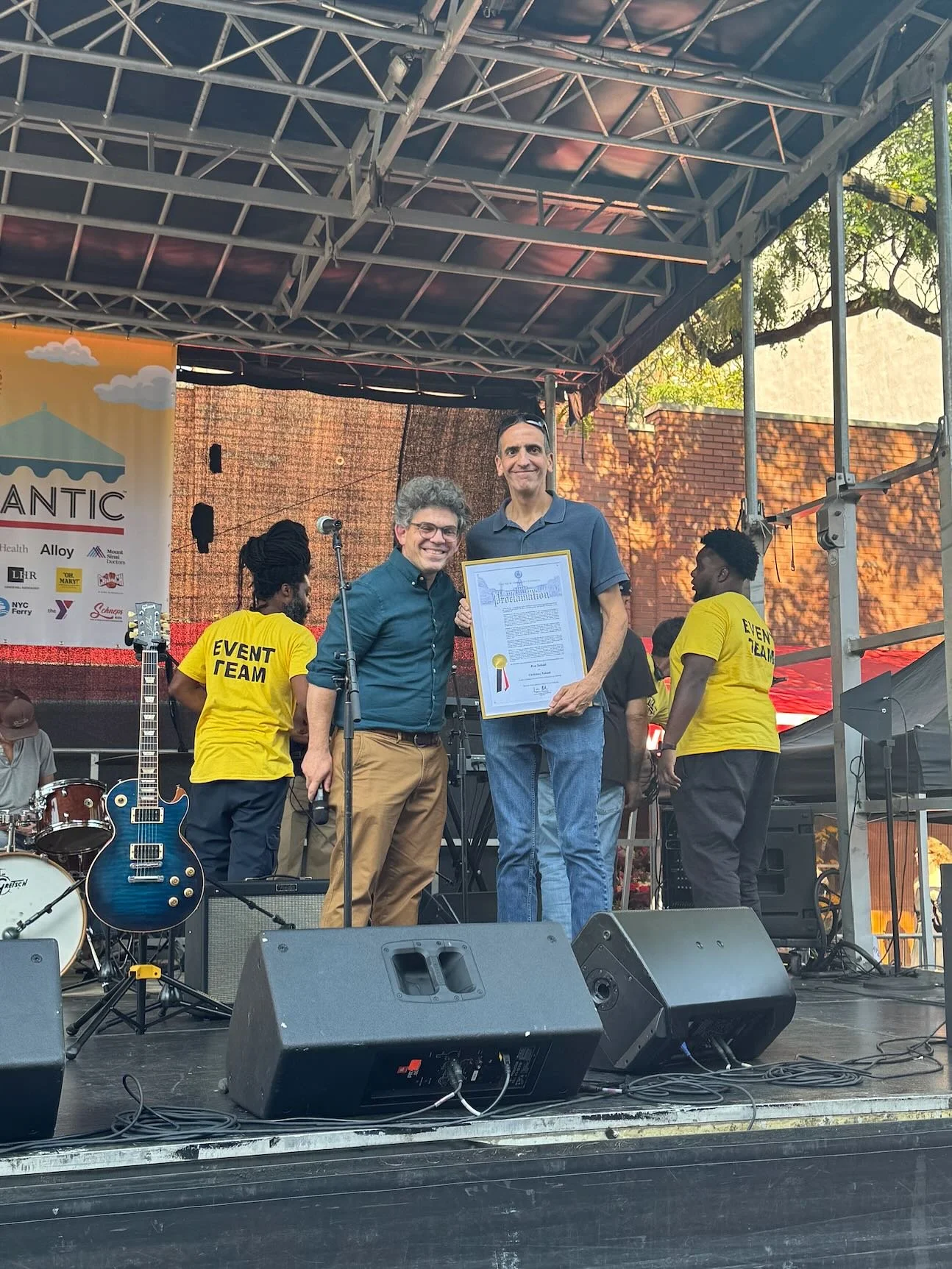 On Sunday, we celebrated the 50th anniversary of the biggest and the best block party in all of Brooklyn—the Atlantic Antic! We were proud to honor two neighbors who contribute to making Atlantic Avenue such a special place. 
We celebrate