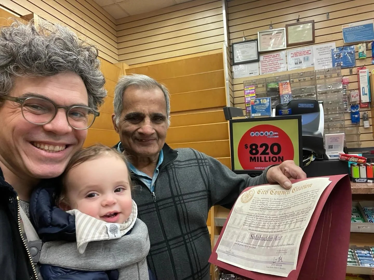 Salahuddin Aziz, a beloved fixture of the Brooklyn Heights community, retired after 35 years of operating his newsstand in the Clark Street Station. I was proud to honor his decades of hard work and the countless friendships, memories, and generosity