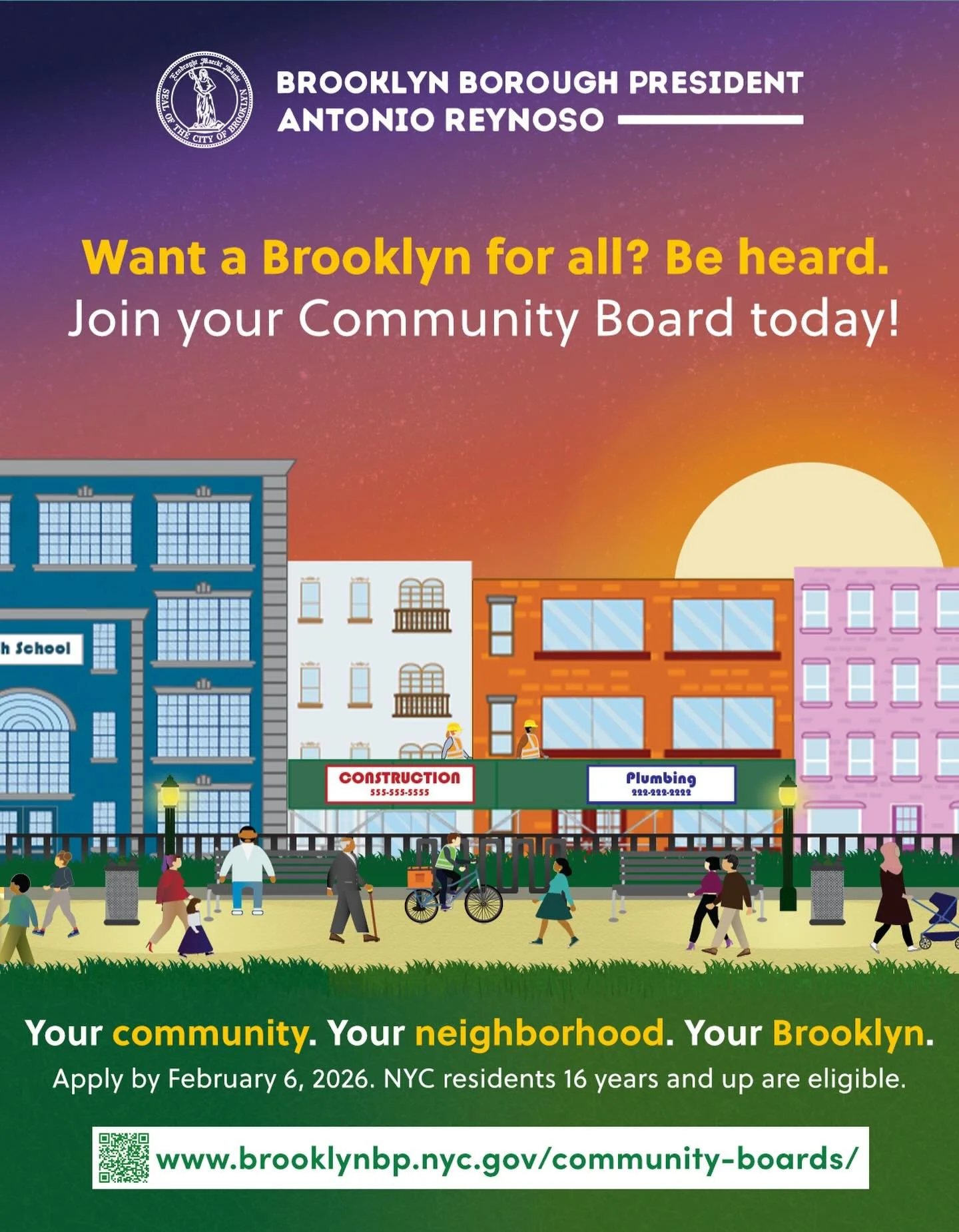 Community Boards play an important role in shaping more vibrant neighborhoods. Applications are now open through Feb. 6, 2026. Anyone 16+ can apply to serve on their local board. Get all the info and apply - link in bio.