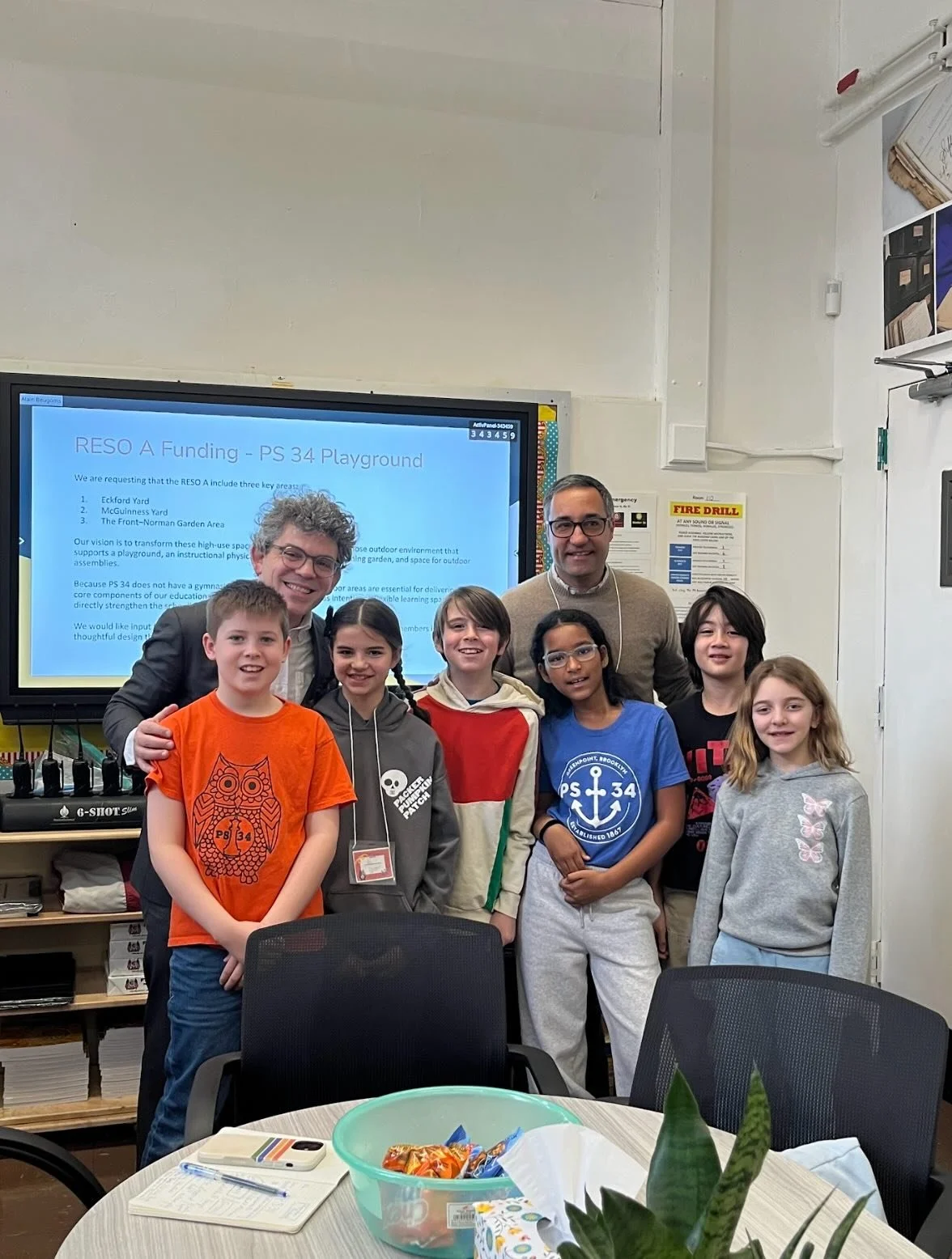 I had a great visit to PS 34 where I met with highly impressive members of the Student Council to hear their ideas and priorities for the playground renovation our office funded. I also spoke with prospective parents visiting on a school tour.