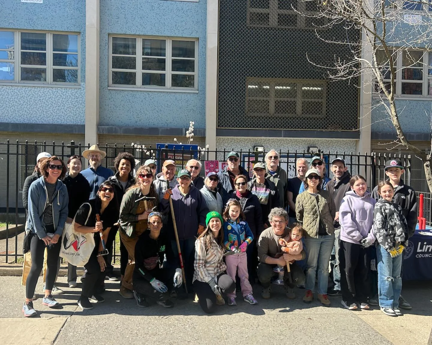 I had a great time with Boerum Hill neighbors taking care of 28 street trees around PS 38! Thanks to everyone who came out to lend a hand. We have another tree care event on Saturday, April 25 &ndash; sign up at the link in my bio!