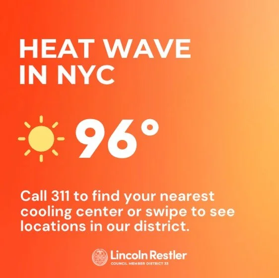 It&rsquo;s going to be in the mid-90s today! The most dangerous extreme heat is the first heat wave of the season. Our bodies aren&rsquo;t acclimated.

Please limit your time outside, stay hydrated, and visit a cooling center if you need to!

You can