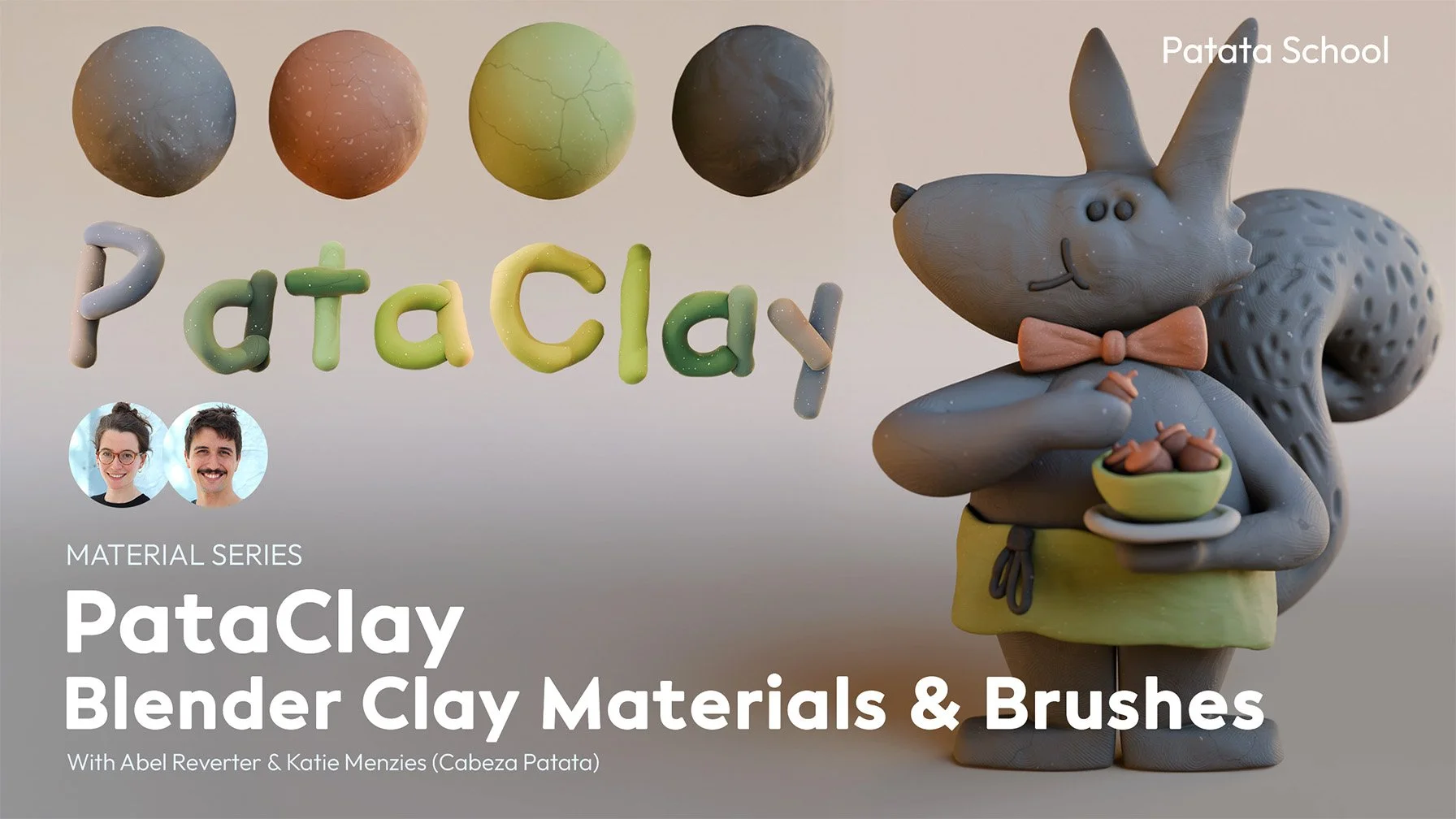 PataClay is our easy-to-use, drag & drop, super realistic clay material collection. Plus a set of sculpting brushes to help you imitate real life clay modelling techniques. We've prepared a range of files showcasing the collection and we explore them