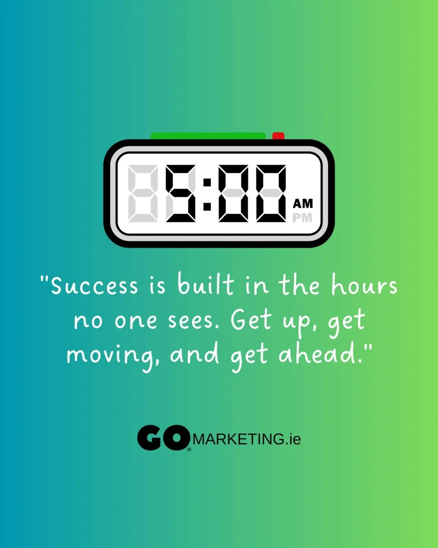 ⏰️5AM alarm set . No excuses. No shortcuts. Show up for yourself like you show up for your business. The best way to increase your energy, focus, and creativity? Move your body before the world moves you.

Success is built in the hours no one sees. G
