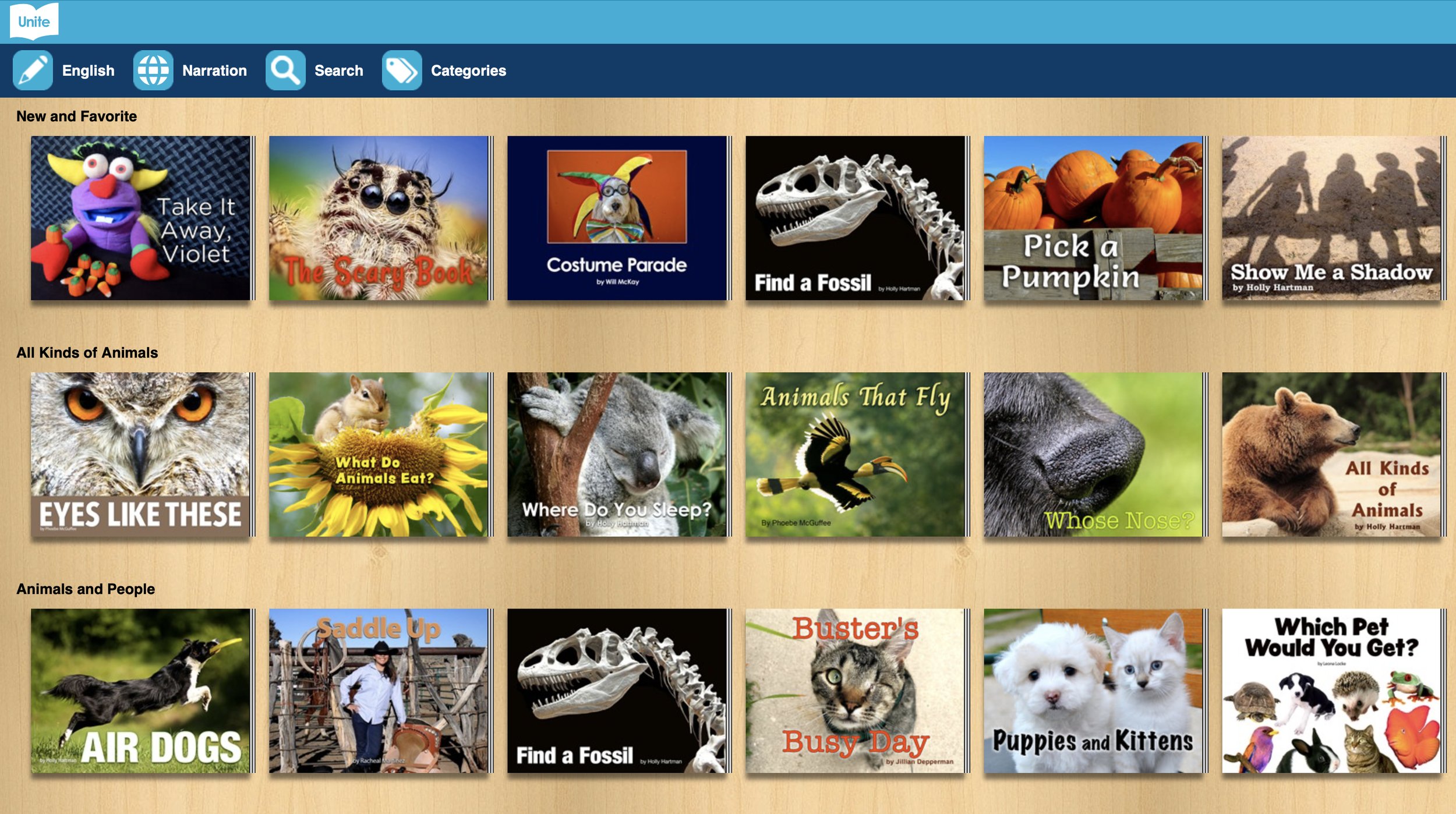 Image of Unite for Literacy Webpage