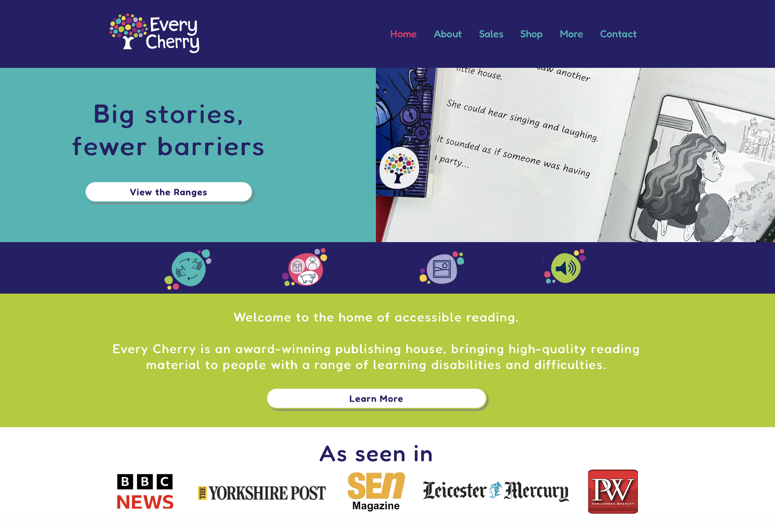 Image of Every Cherry Books Homepage