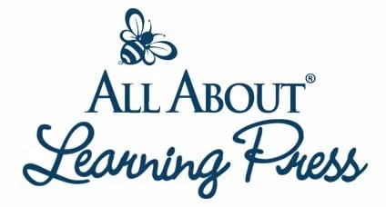 Logo for All About Learning Press with a butterfly graphic and stylized text.