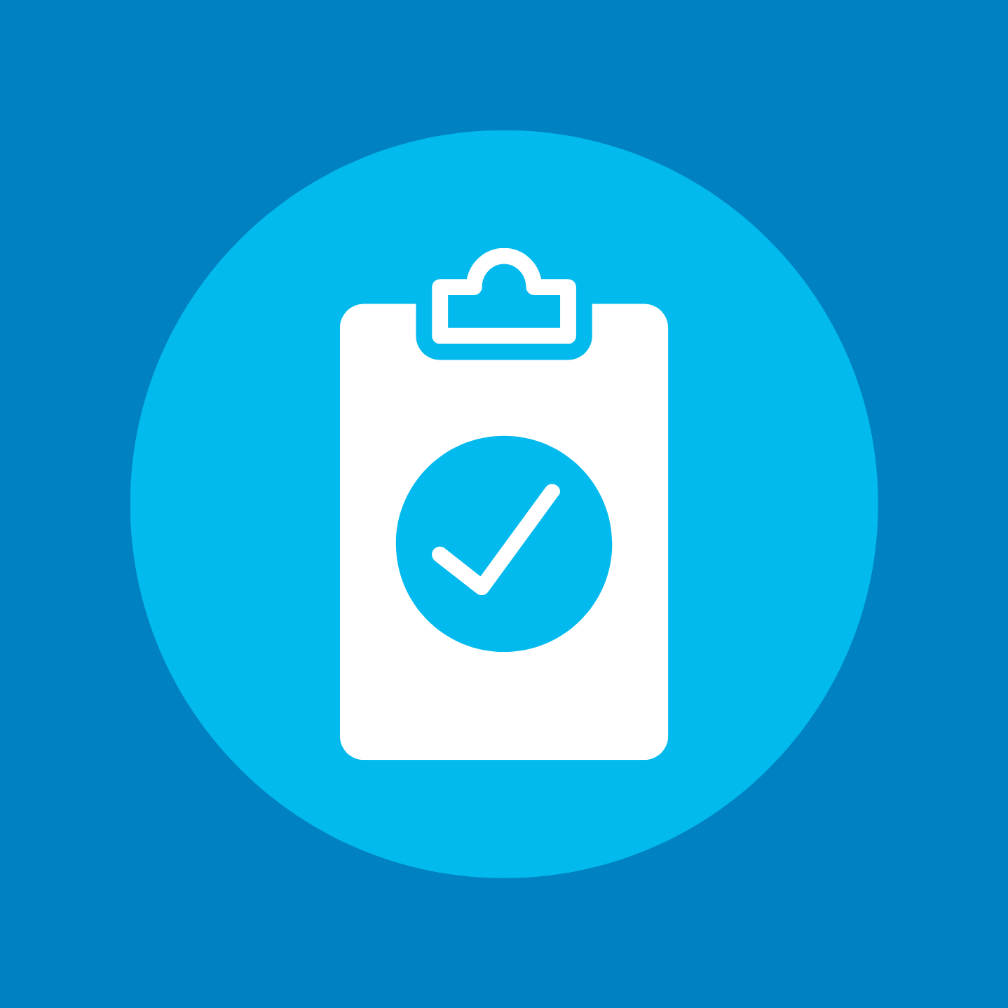 Icon of a clipboard with a checkmark, indicating approval or completion.