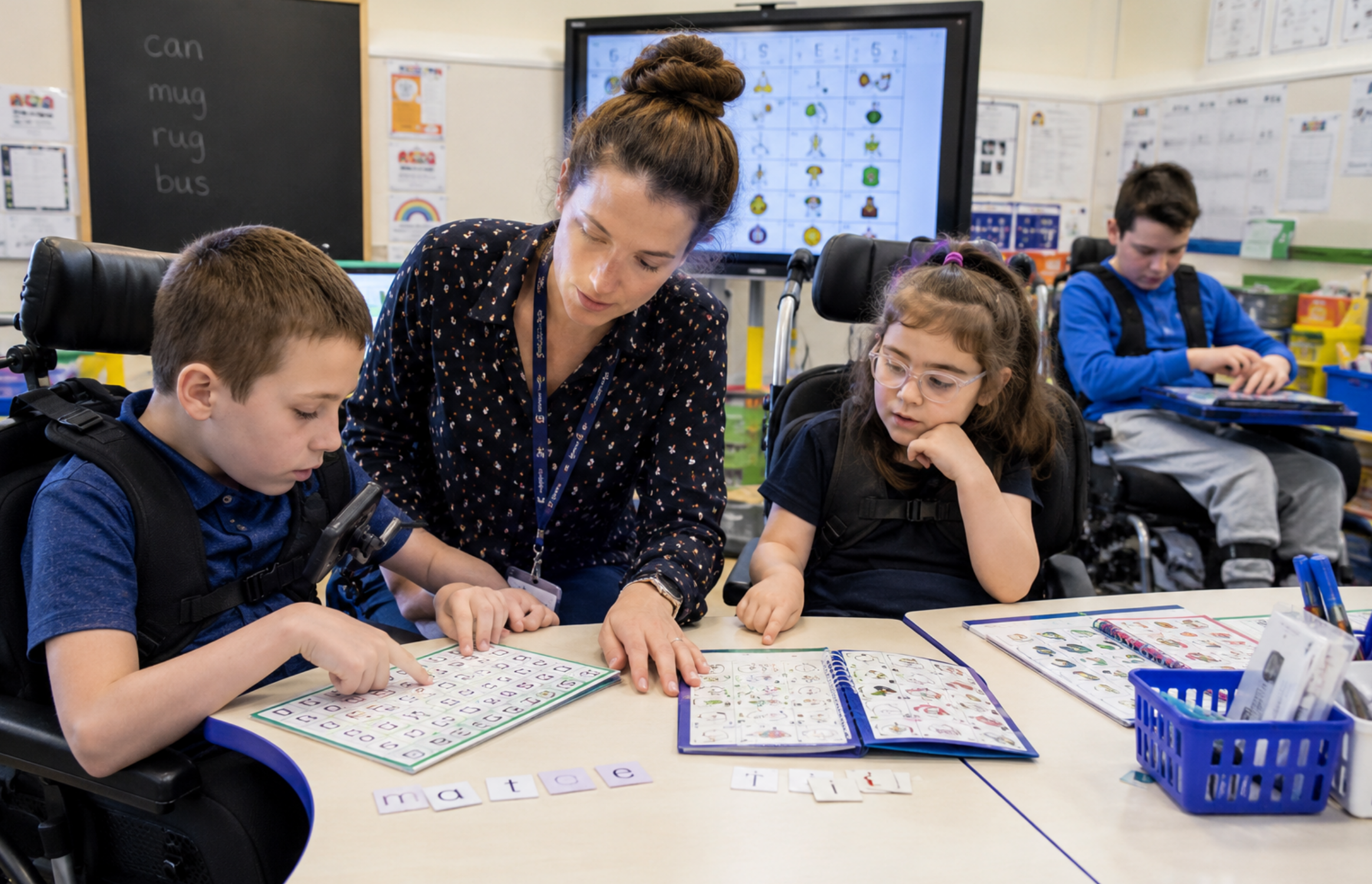 Image of teacher and pupils doing literacy.png