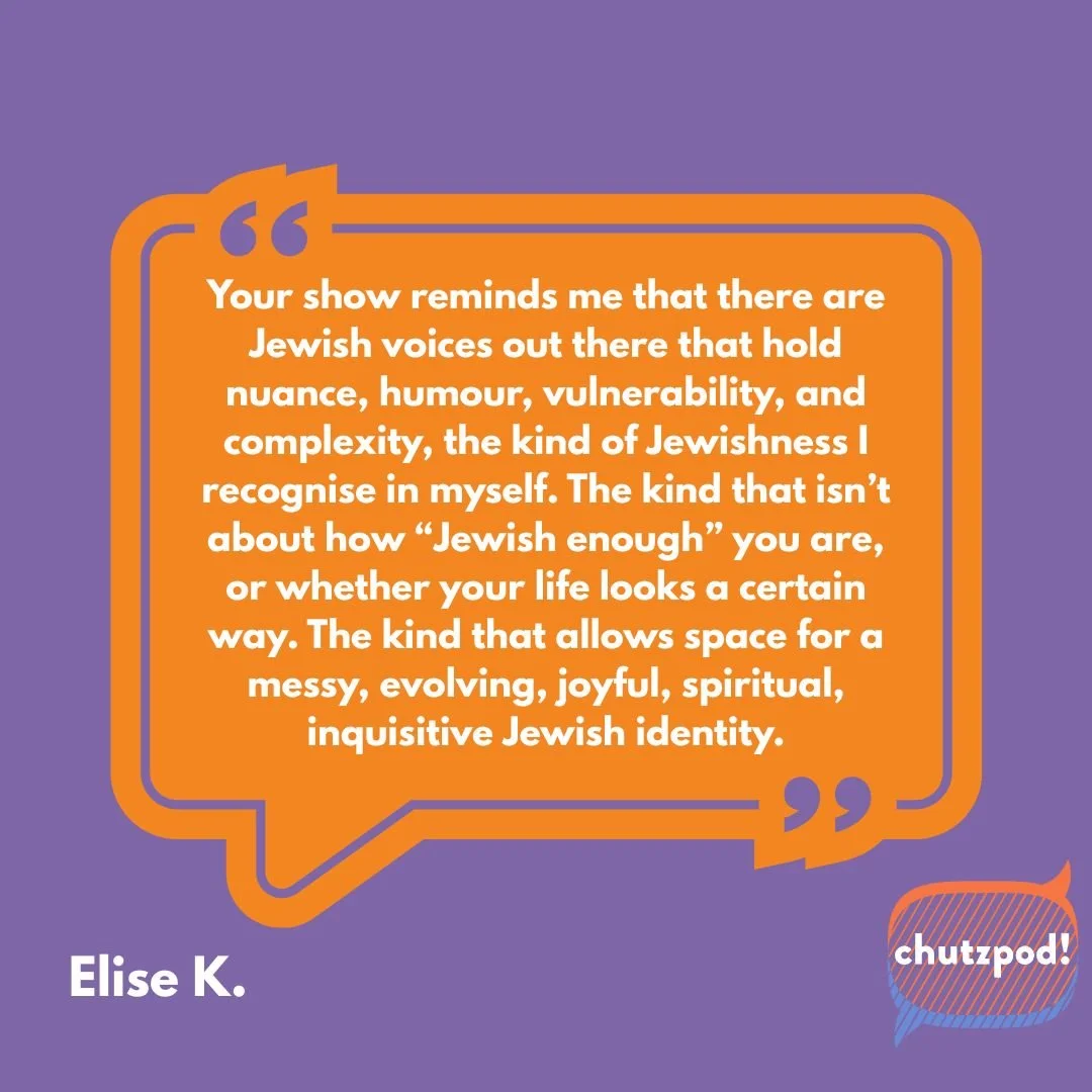 As we wrap up the year, we want to express gratitude to all of our listeners. Thank you for sharing your stories with us!
Please consider making a donation so we can come back strong in 2026. 
Happy New Year Chutzsquad!