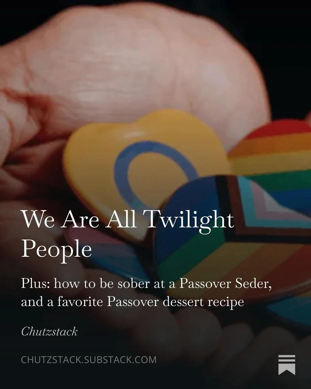 In Substack this week, we mark Transgender Day of Visibility, and share a favorite Passover dessert recipe. Join us at the link in our bio.
