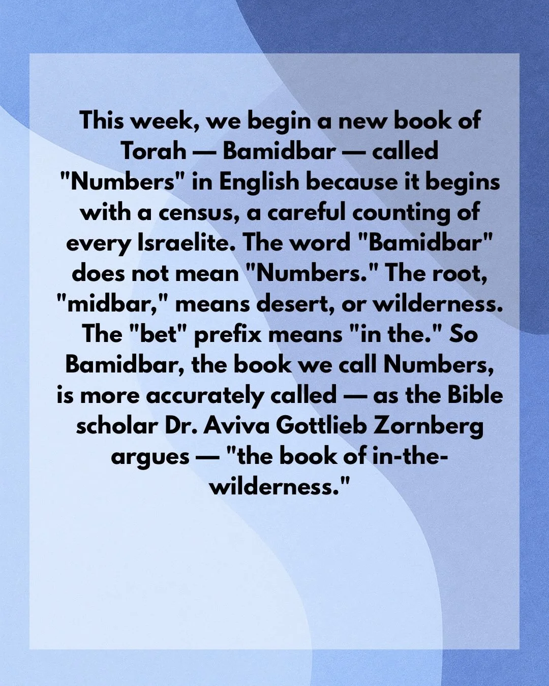 Shabbat is here and this week, that means we&rsquo;re counting. From miles in the desert to the census, Rabbi Shira shares some words on the importance of being counted in community.